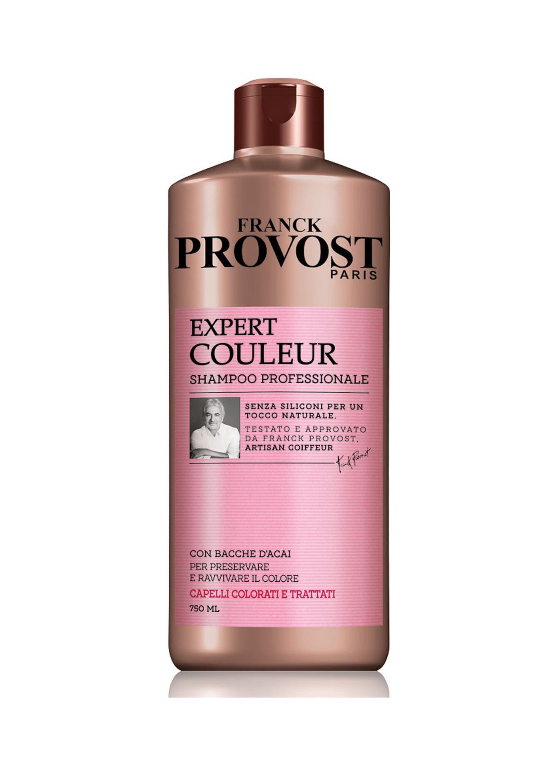 Franck Provost Shampoo Professionale Expert Couleur, Shampoo con Bacche d'Acai per capelli colorati e trattati, , 750 ml.