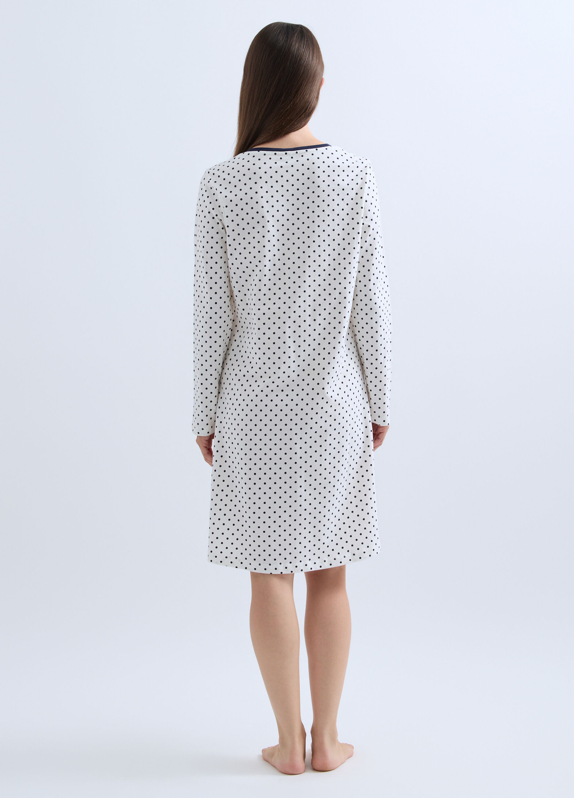 Camicia da notte in jersey di puro cotone donna_1