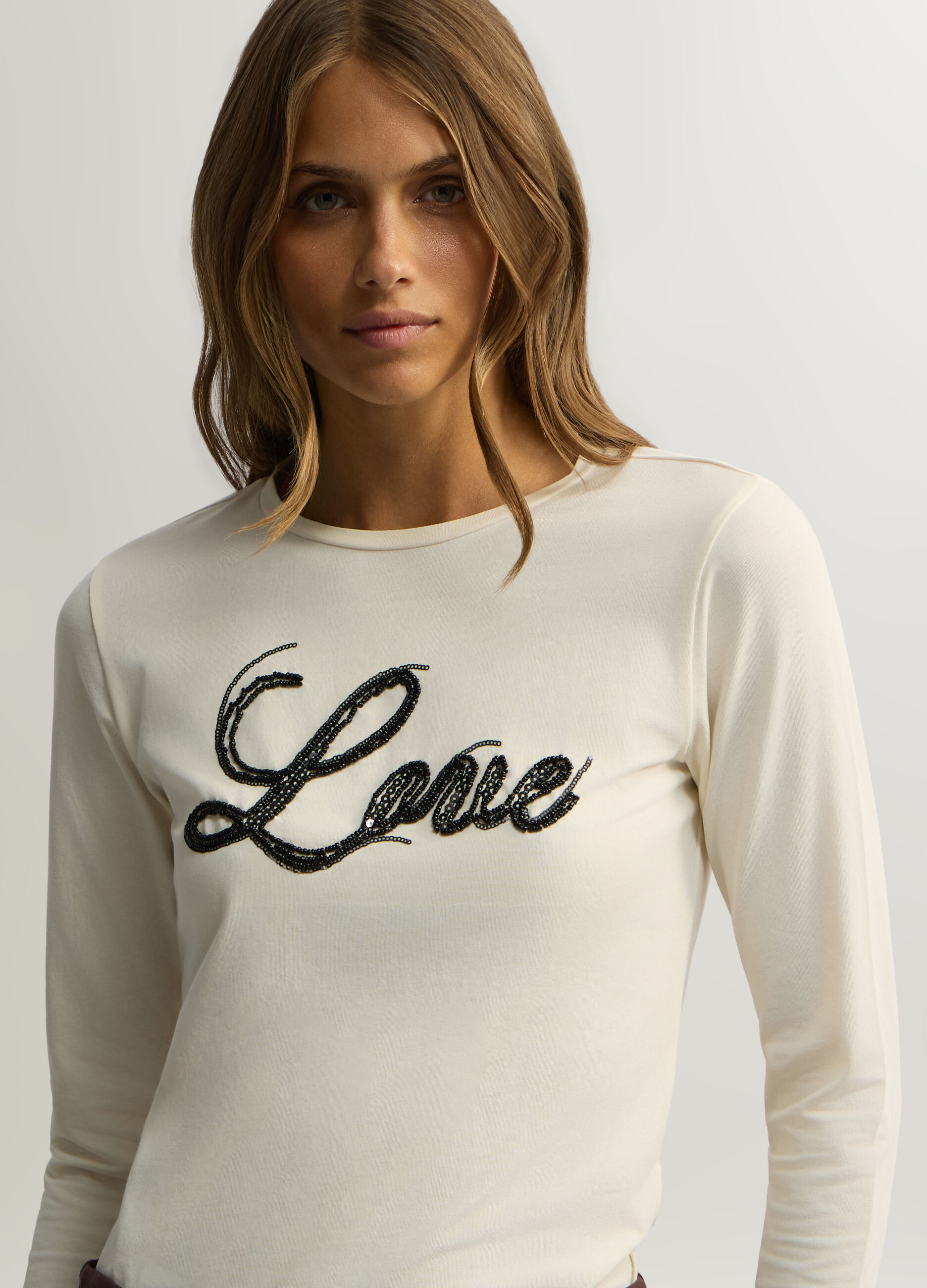 T-shirt girocollo stretch donna_2
