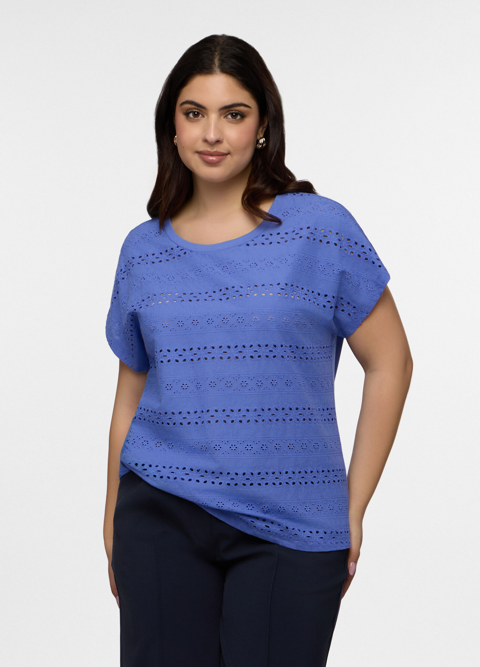 T-shirt girocollo donna curvy_0