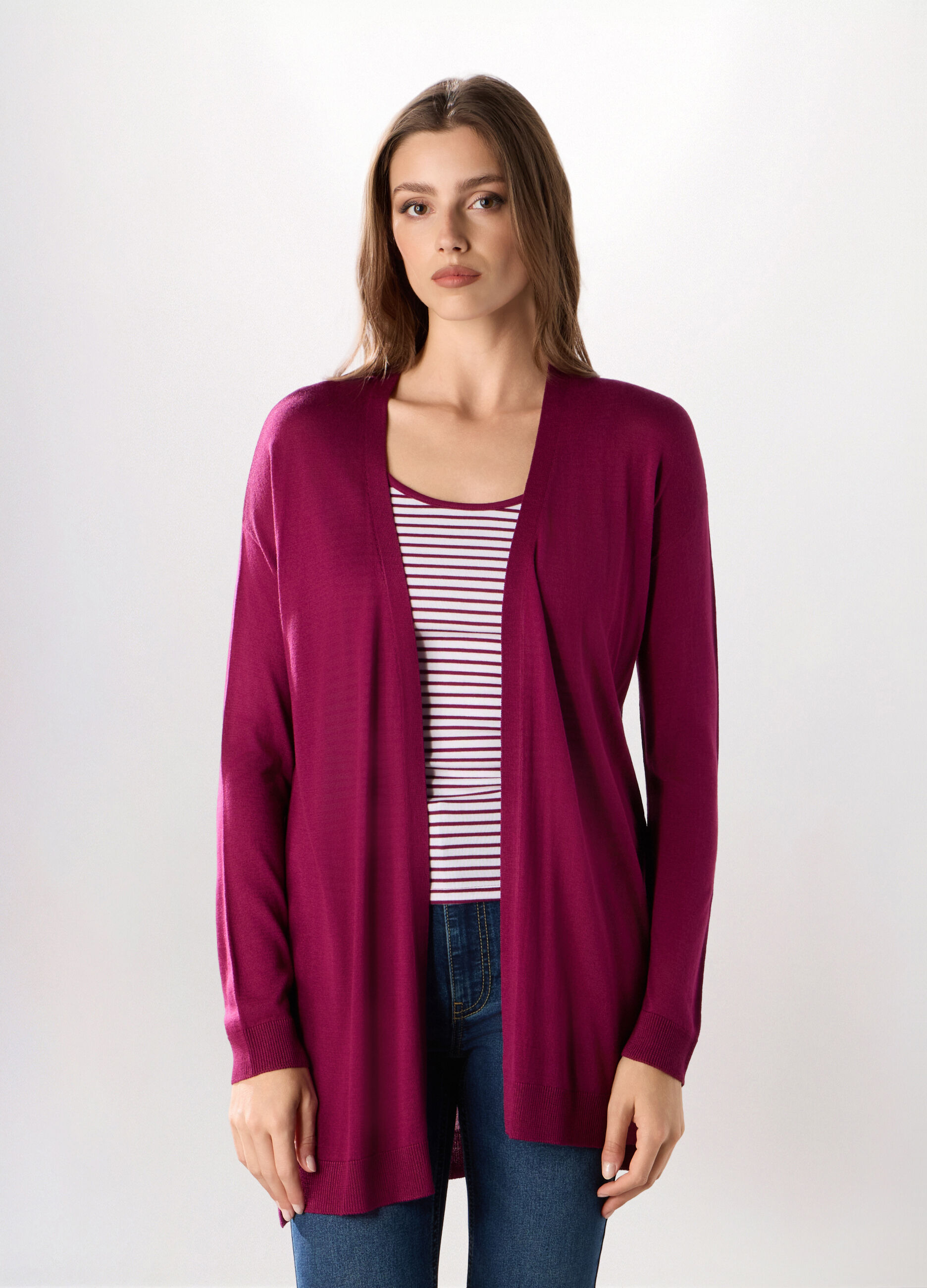 Cardigan tricot misto viscosa donna_0