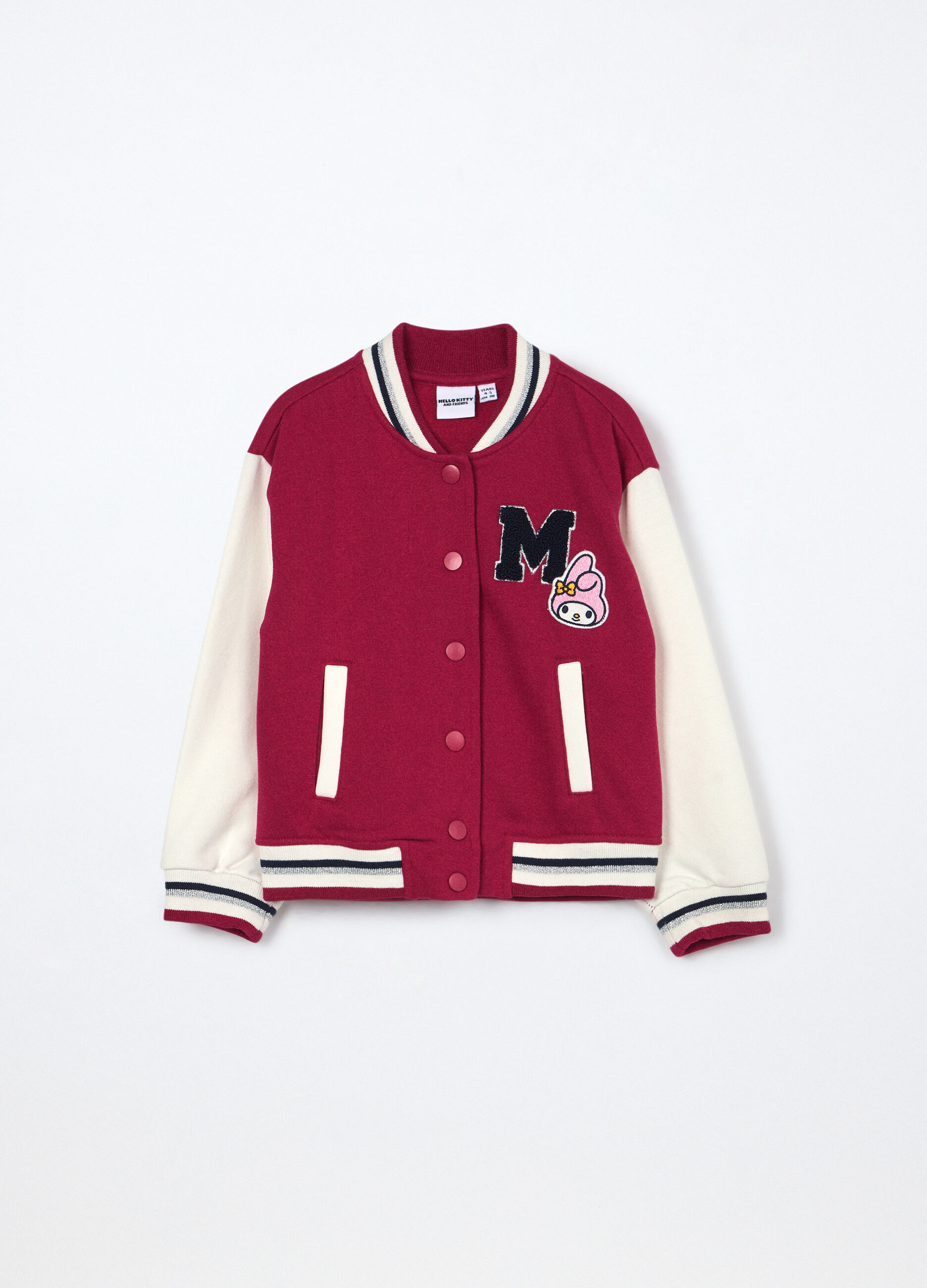 Felpa varsity Hello Kitty misto cotone bambina_0