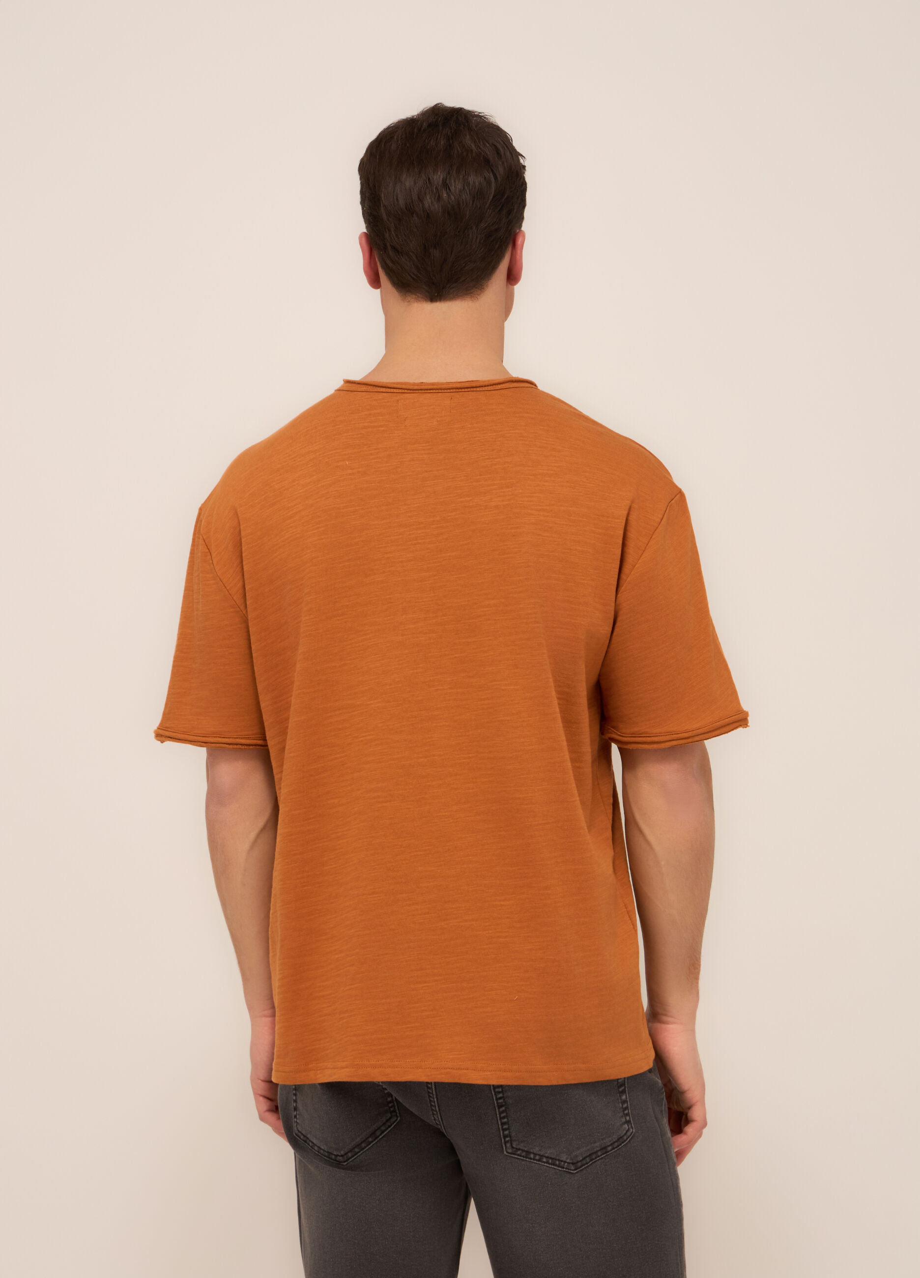 T-shirt girocollo in jersey di cotone uomo_1