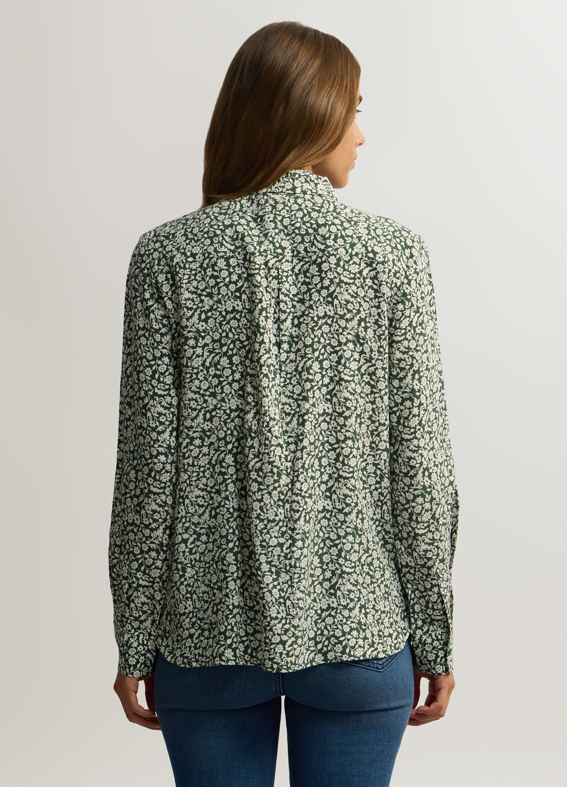 Camicia con collo alla francese in pura viscosa donna_1