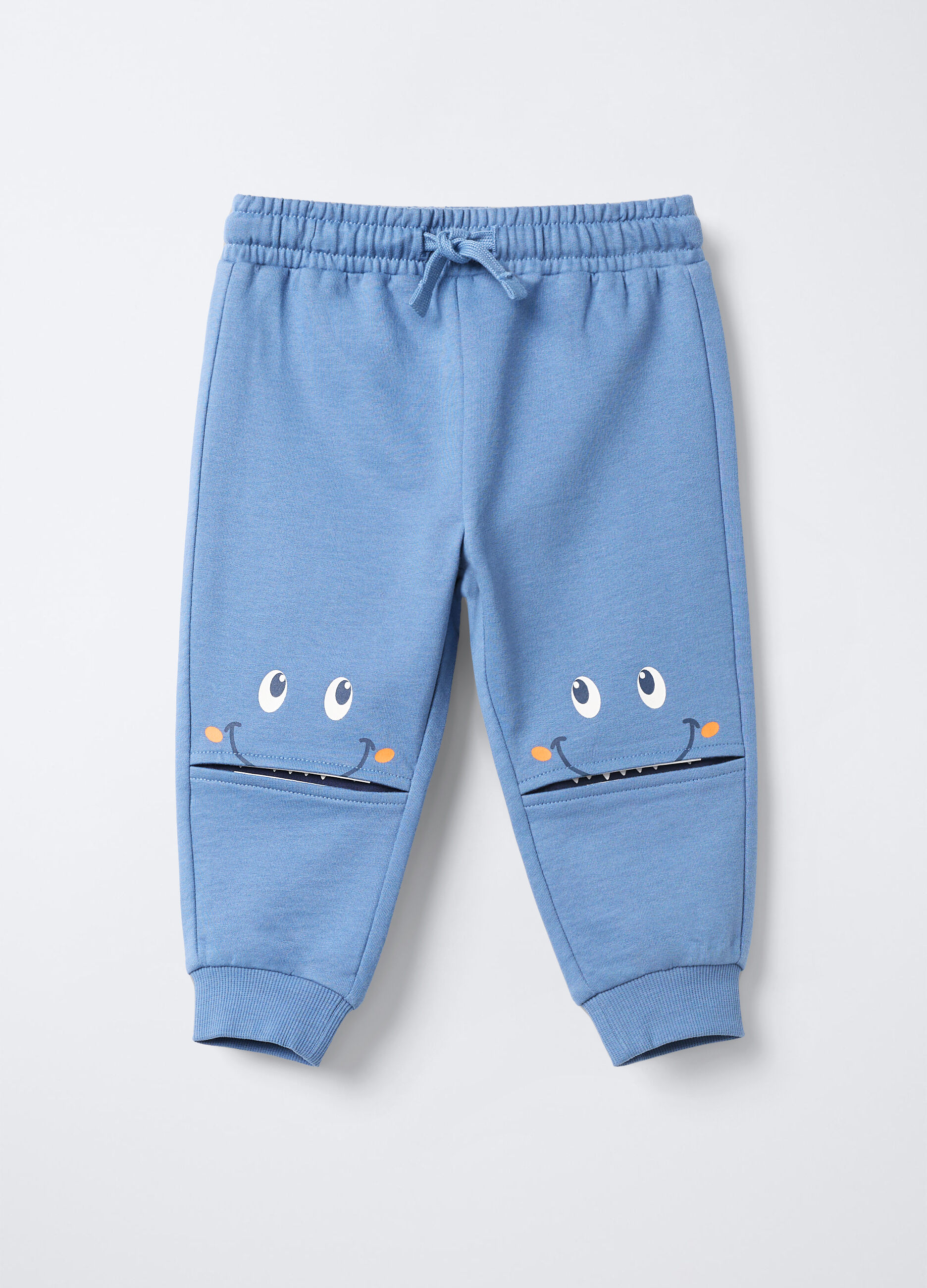 Jogger in puro cotone garzato bimbo_0