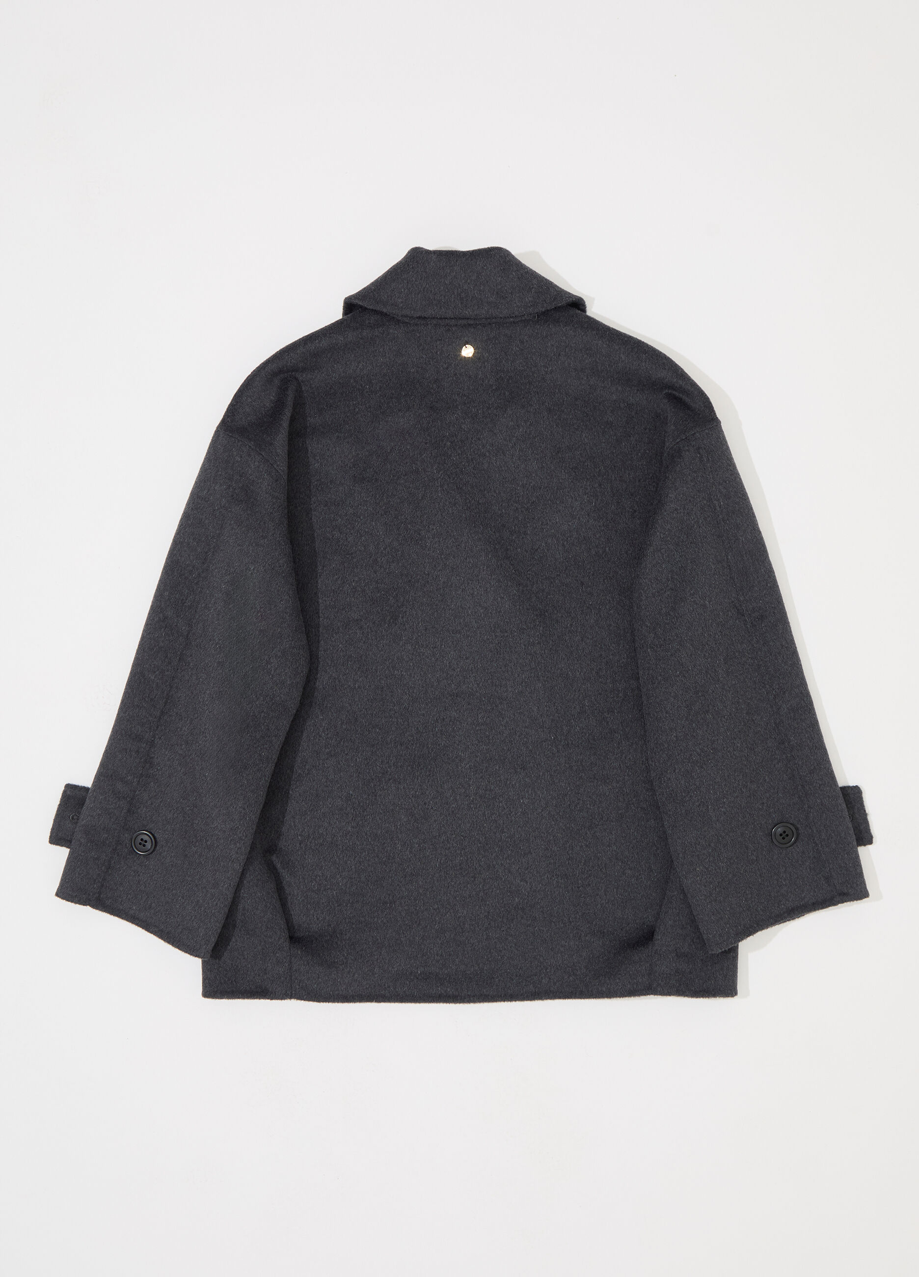 Cappotto corto doppiopetto in misto lana donna_5