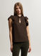 Blusa Fit Regular con scollo a goccia cr&ecirc;pe stretch donna_0