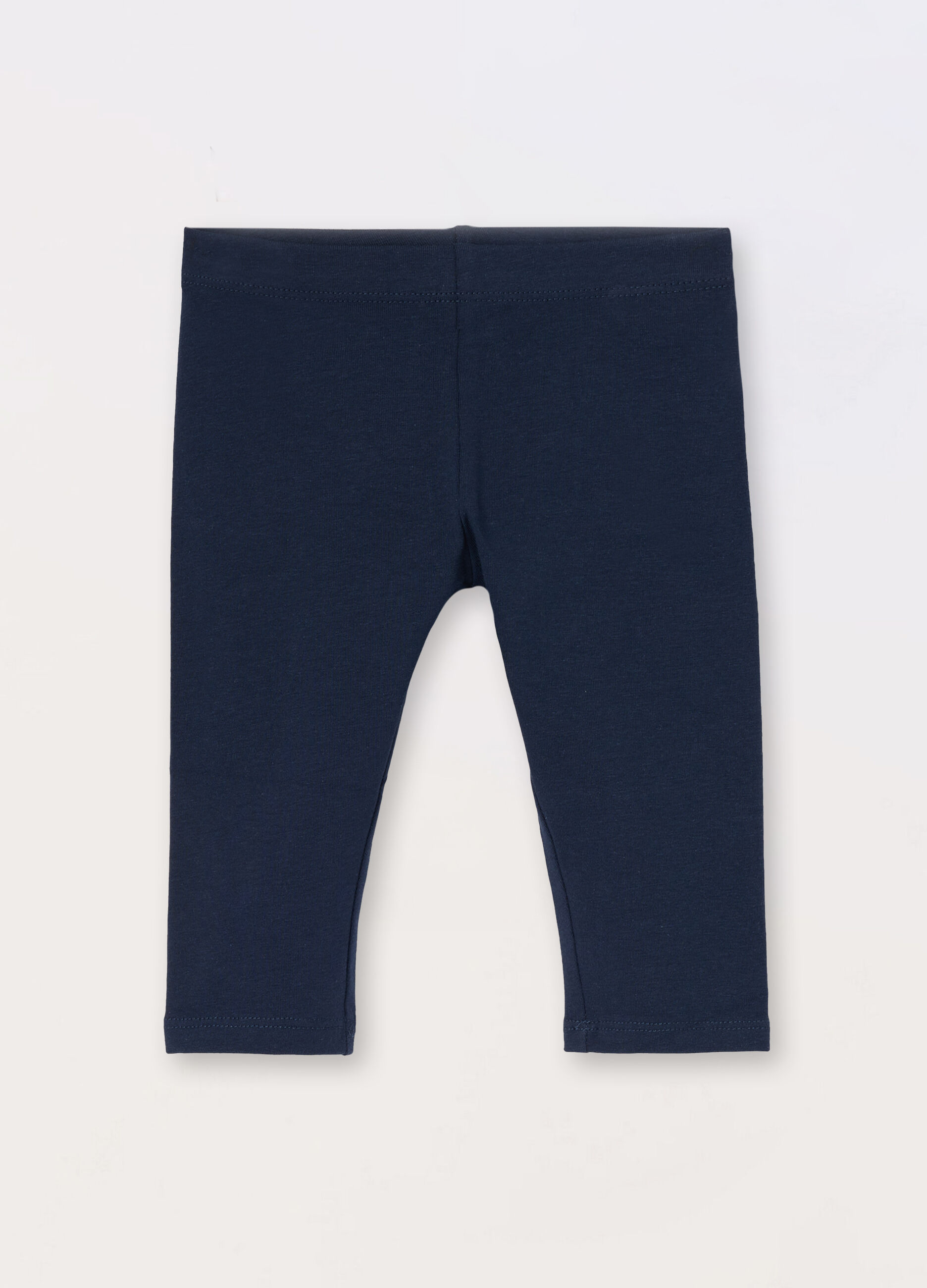 Leggings capri in jersey di cotone stretch neonata_0