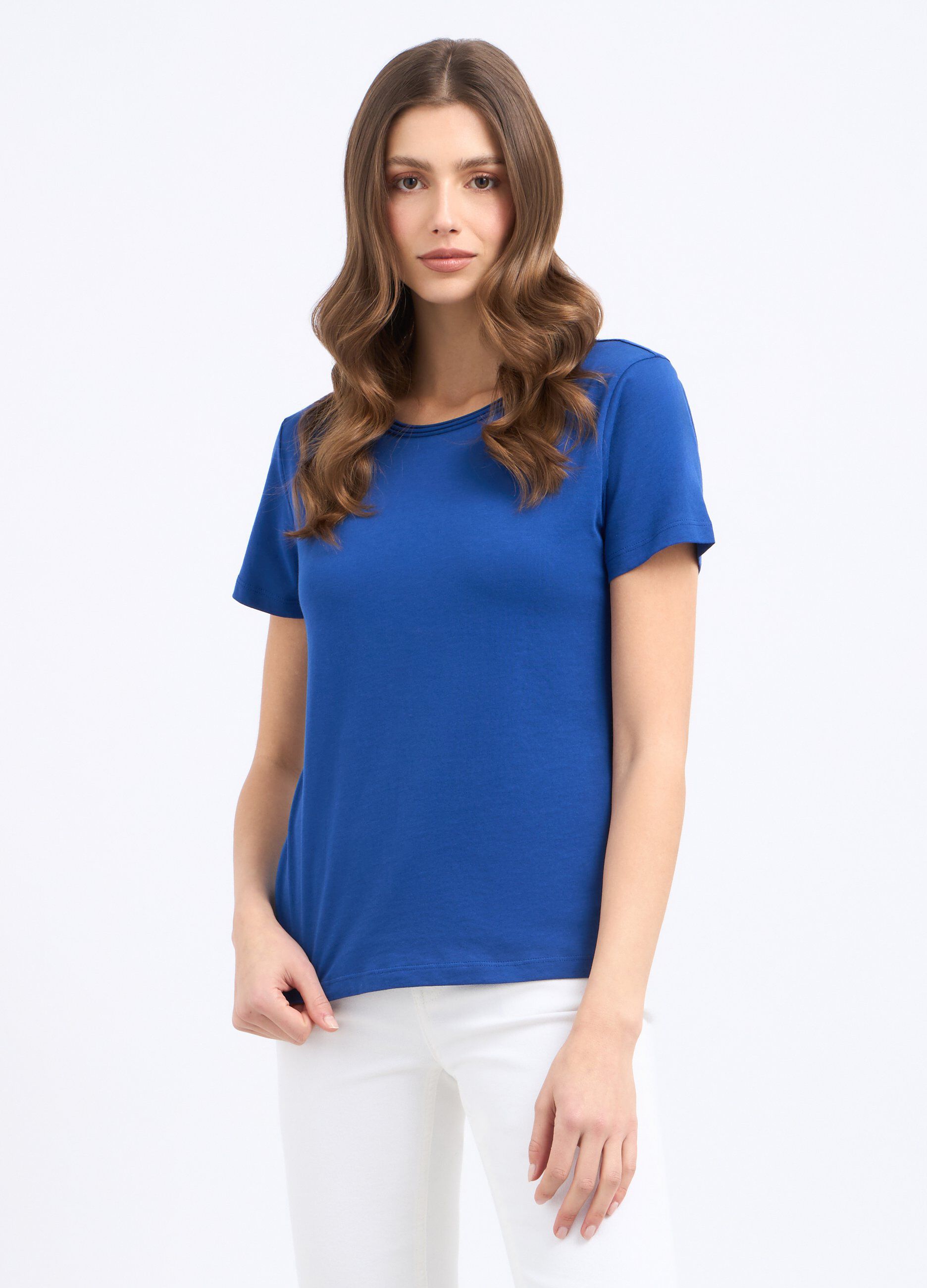 T-shirt in puro cotone donna_0