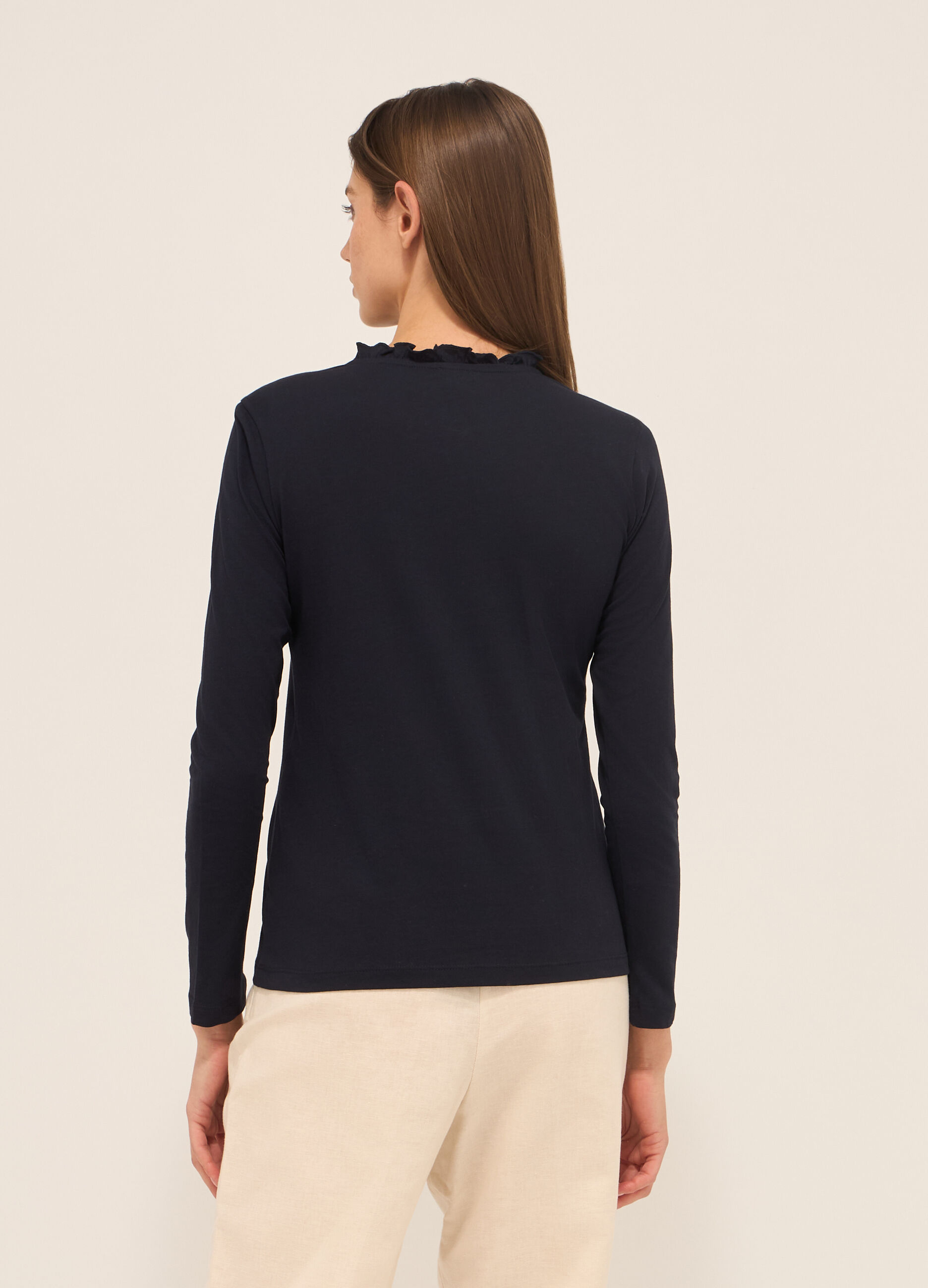 T-shirt in jersey di puro cotone donna_1
