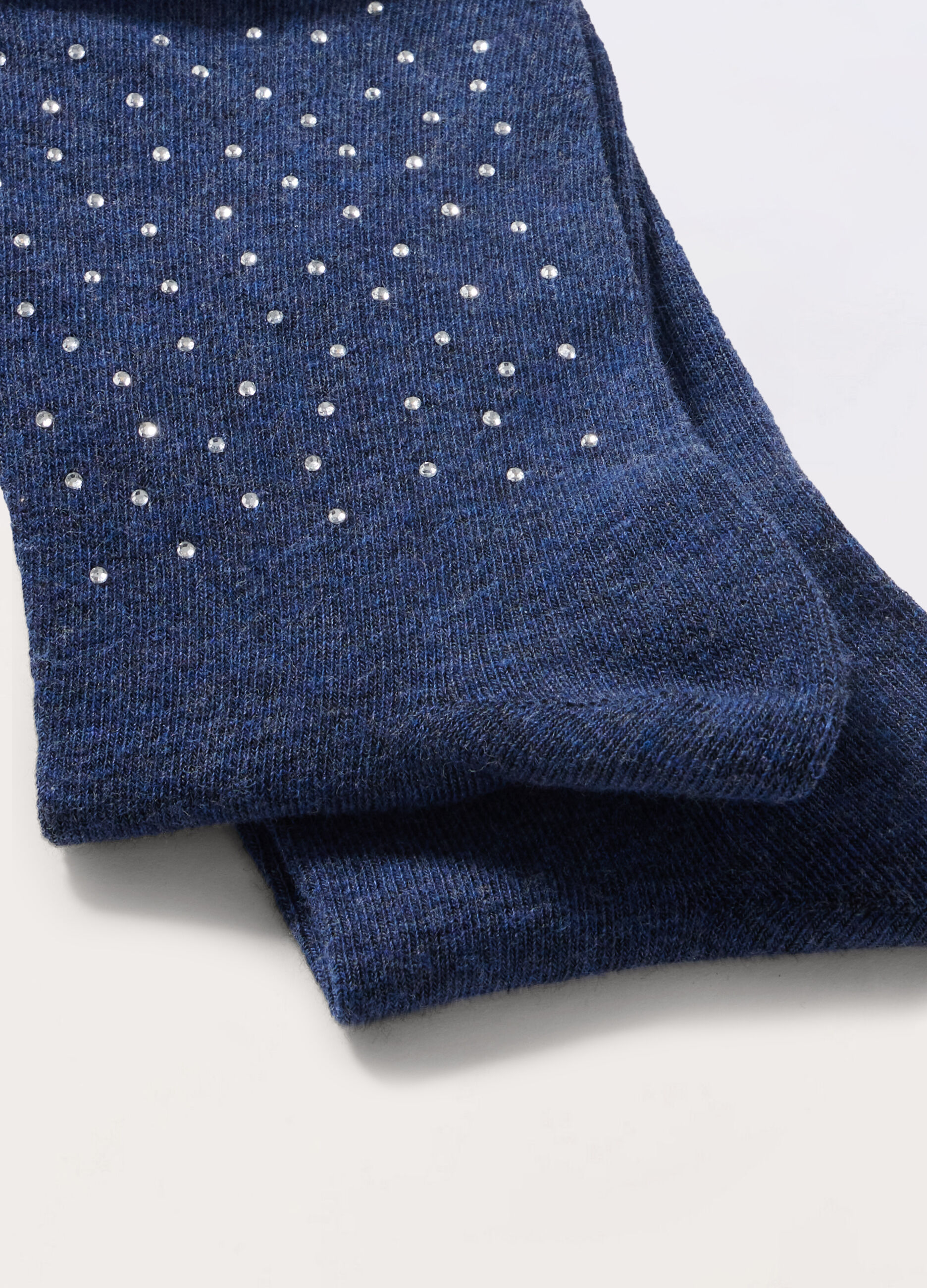 Calze in misto cotone con strass donna_1