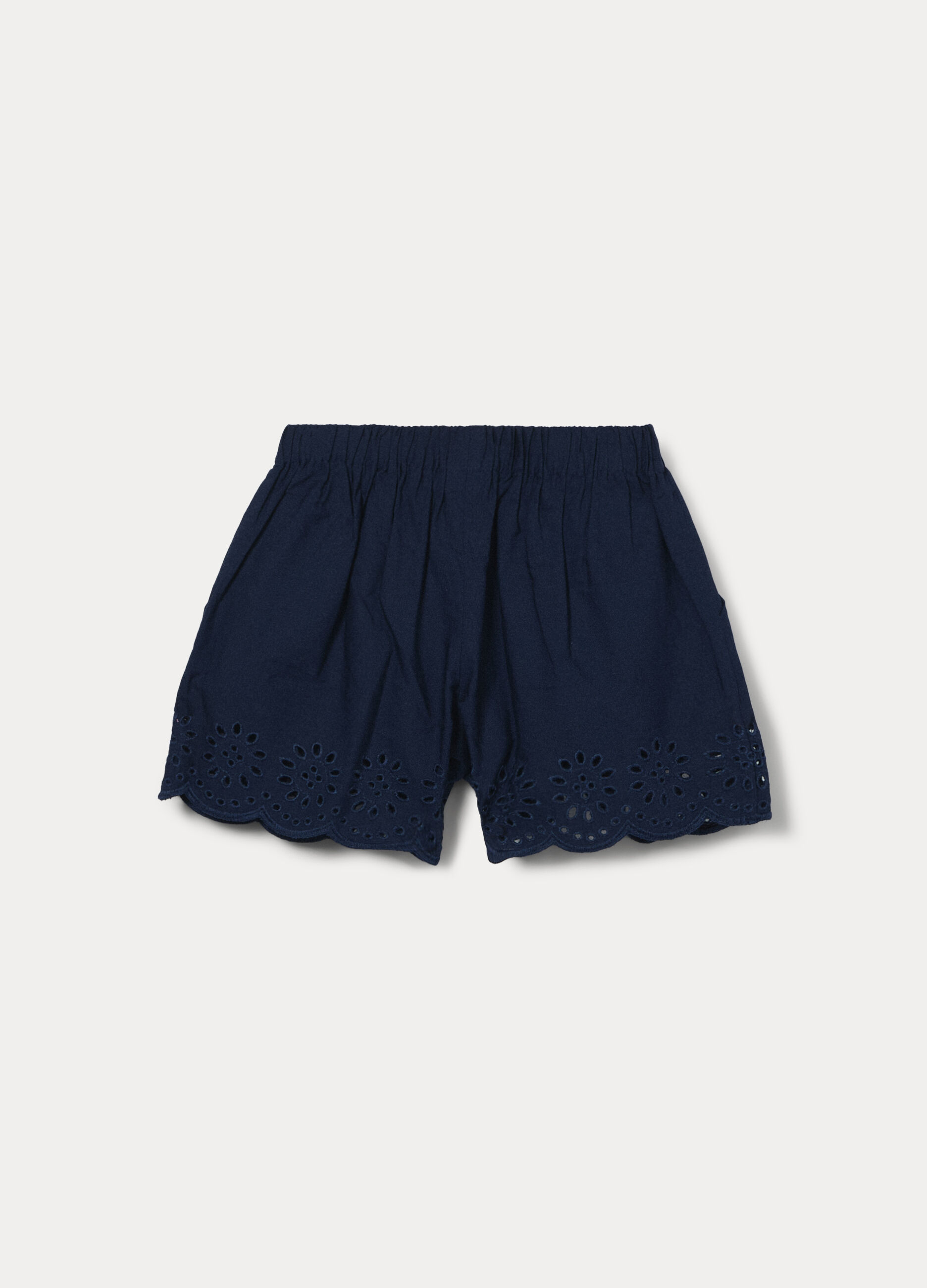Shorts in popeline di puro cotone bambina_1