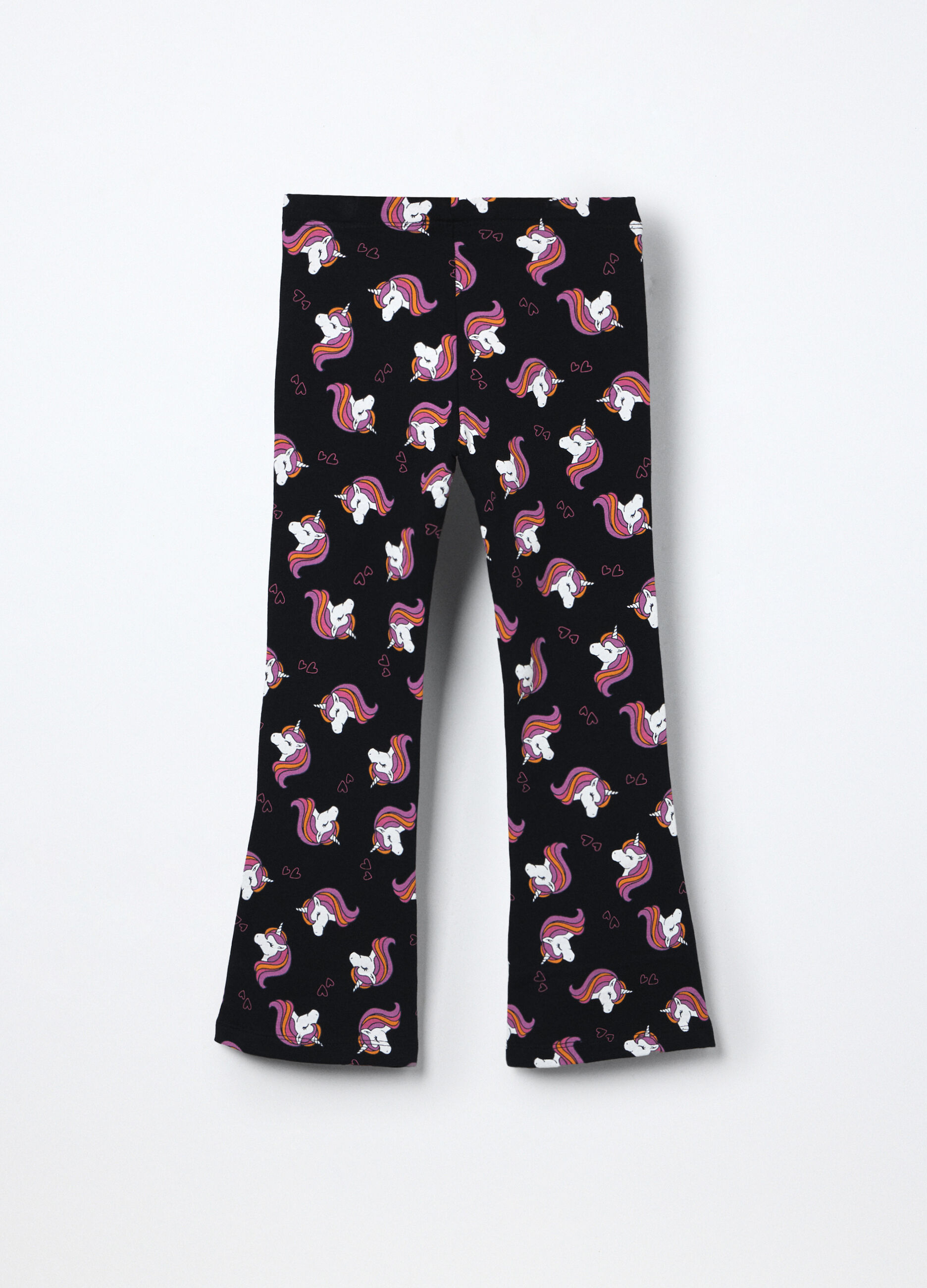 Pantaloni flare fit in cotone stretch bambina_1