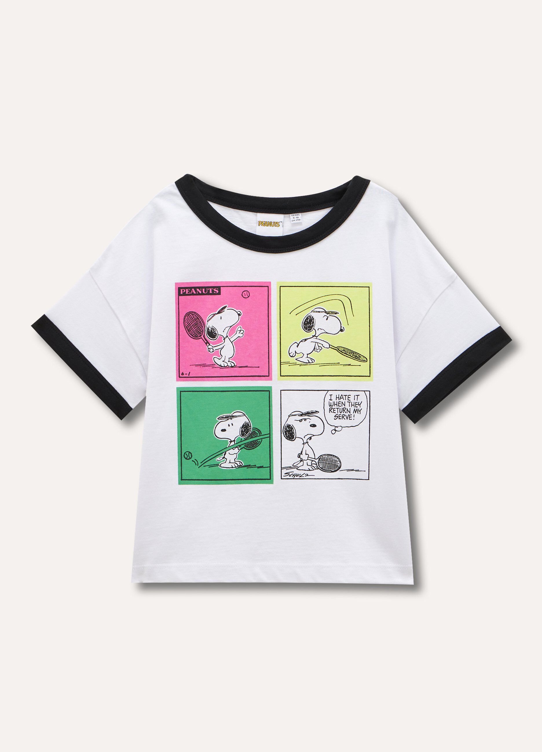 T-shirt a maniche corte in puro cotone ragazza