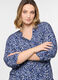 Blusa regular fit con scollo a V in pura viscosa donna curvy_2