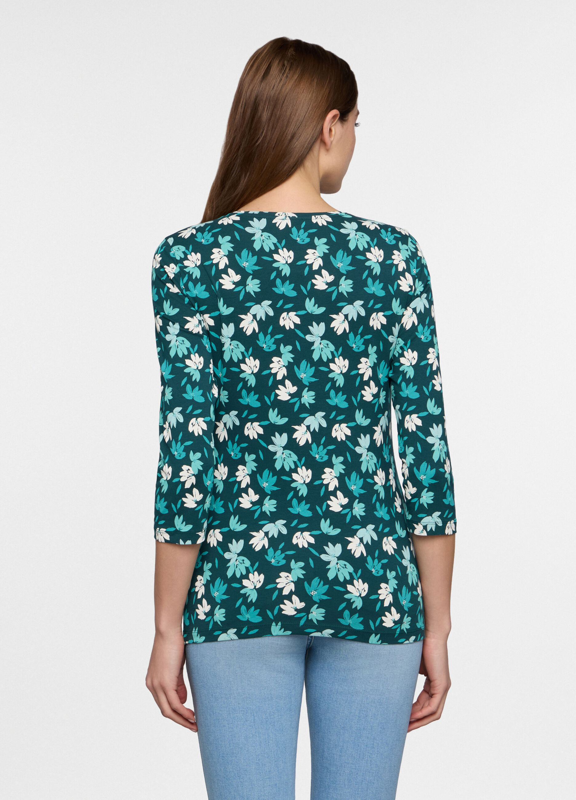 T-shirt girocollo stretch donna_1