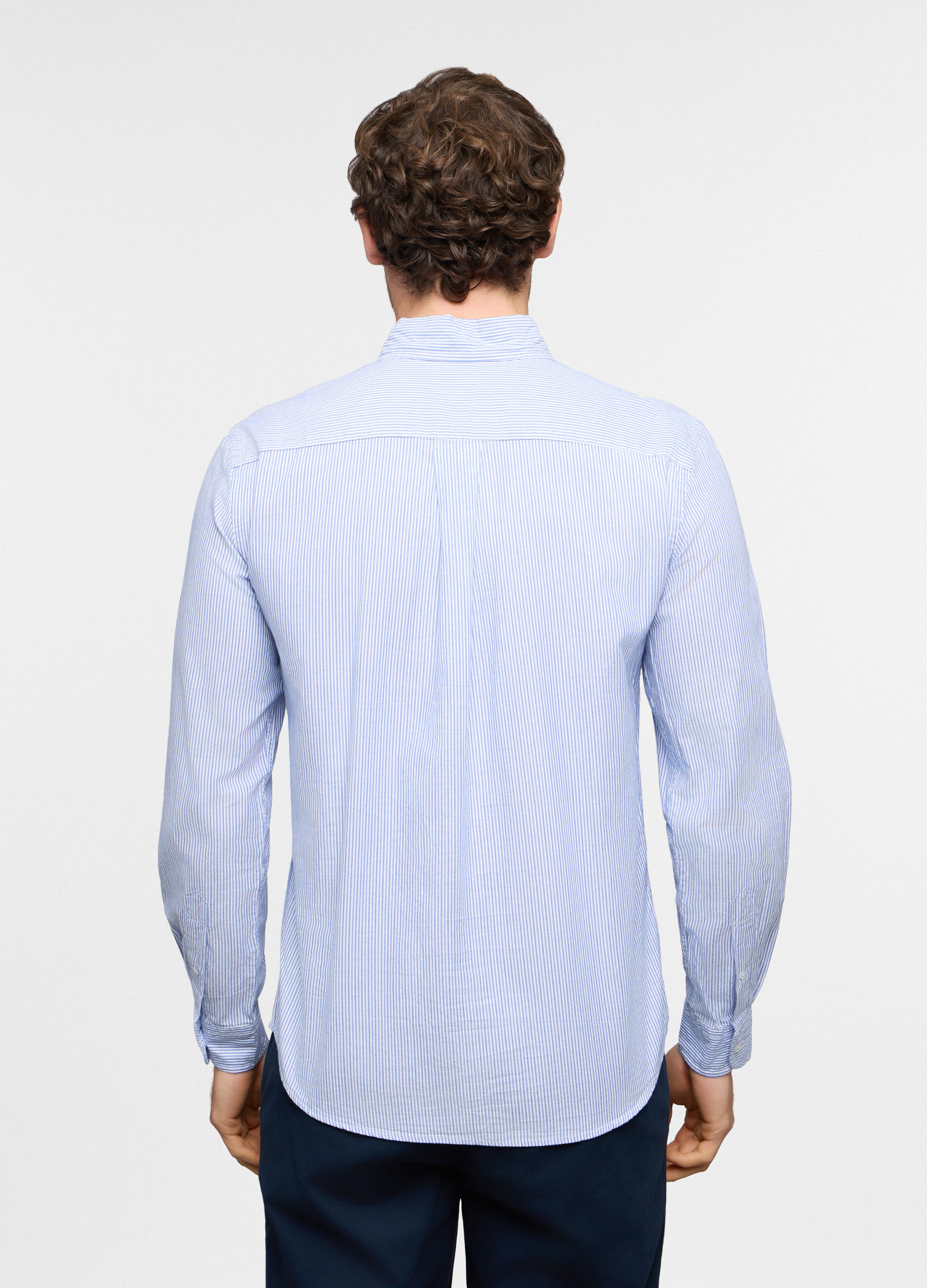 Camicia oxford regular fit con colletto button down uomo_2