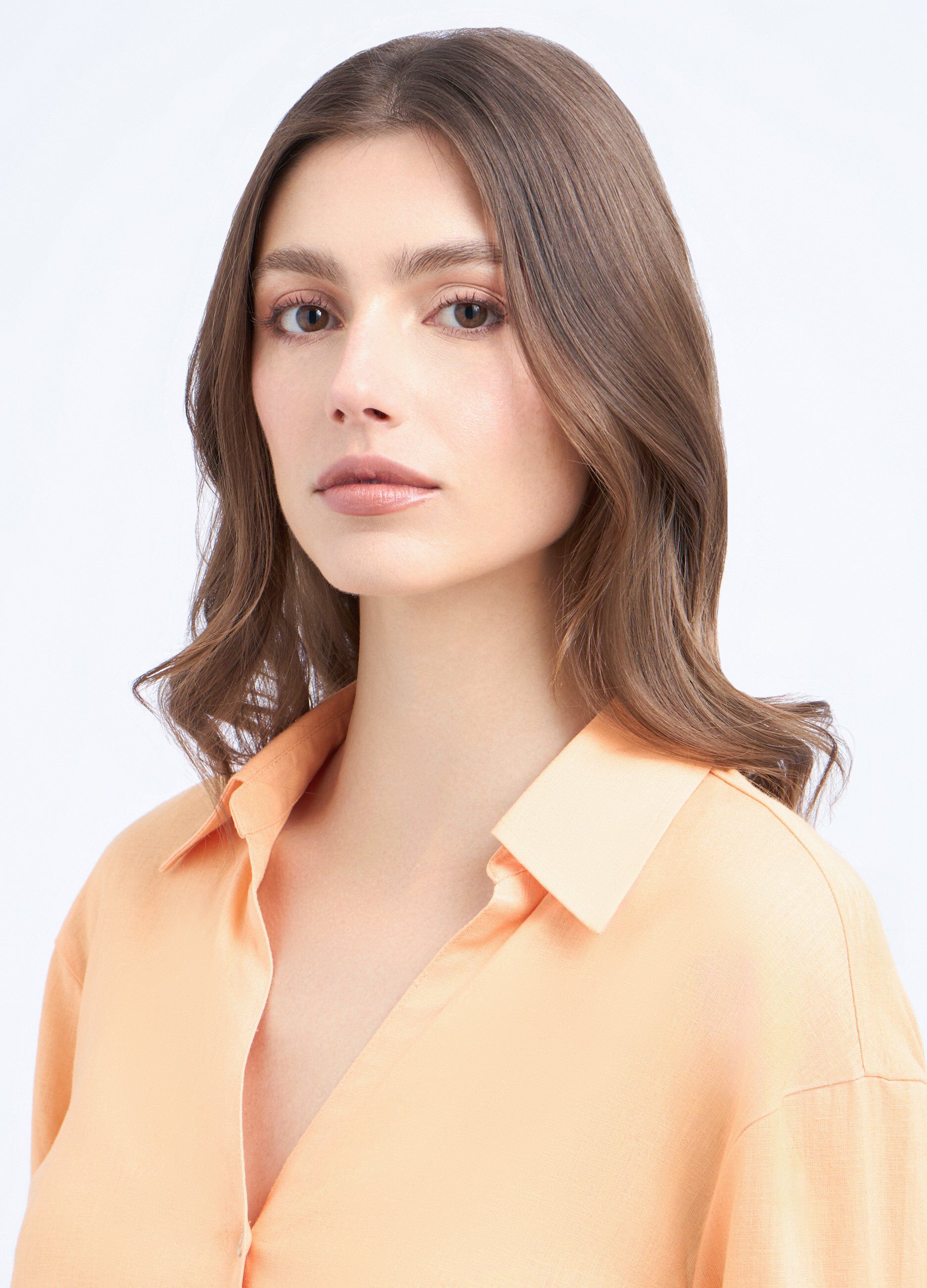 Camicia in misto lino donna