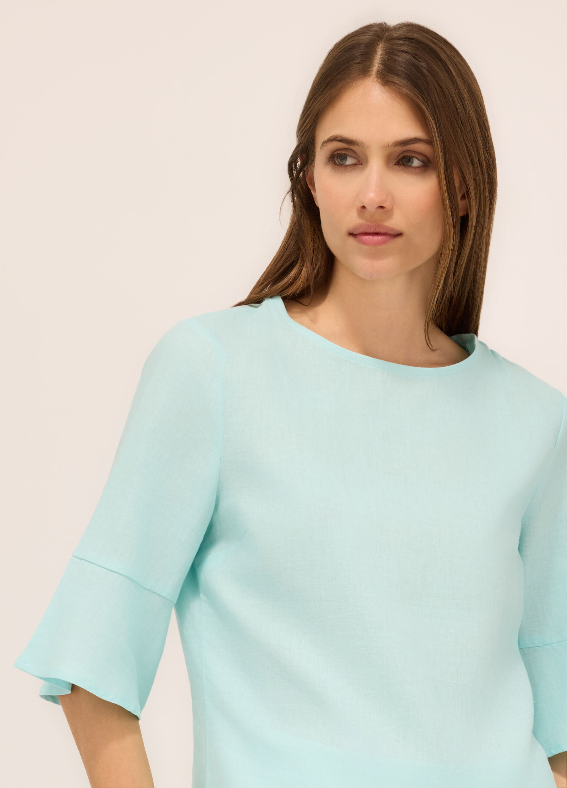 Blusa misto lino donna