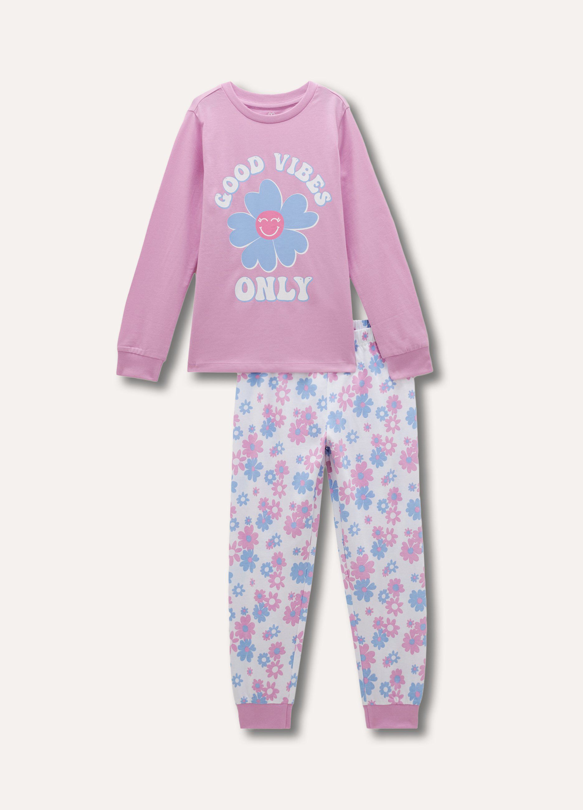 Pigiama lungo in puro cotone bambina_0