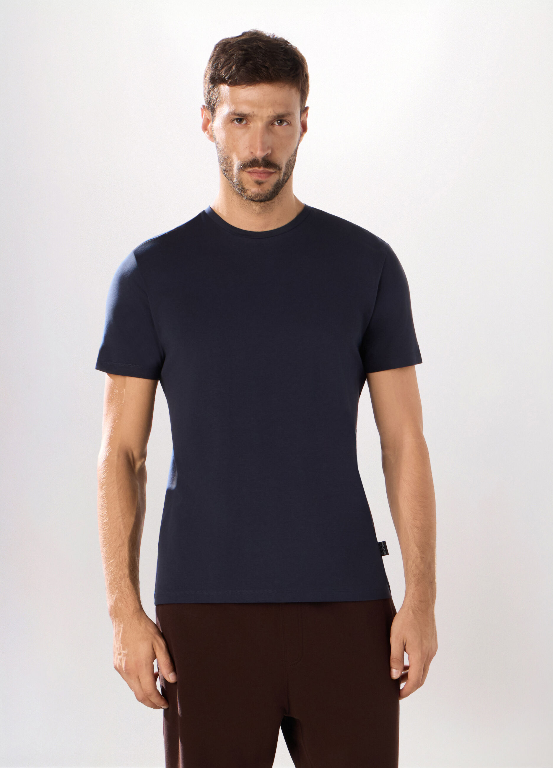 T-shirt in cotone stretch uomo_0