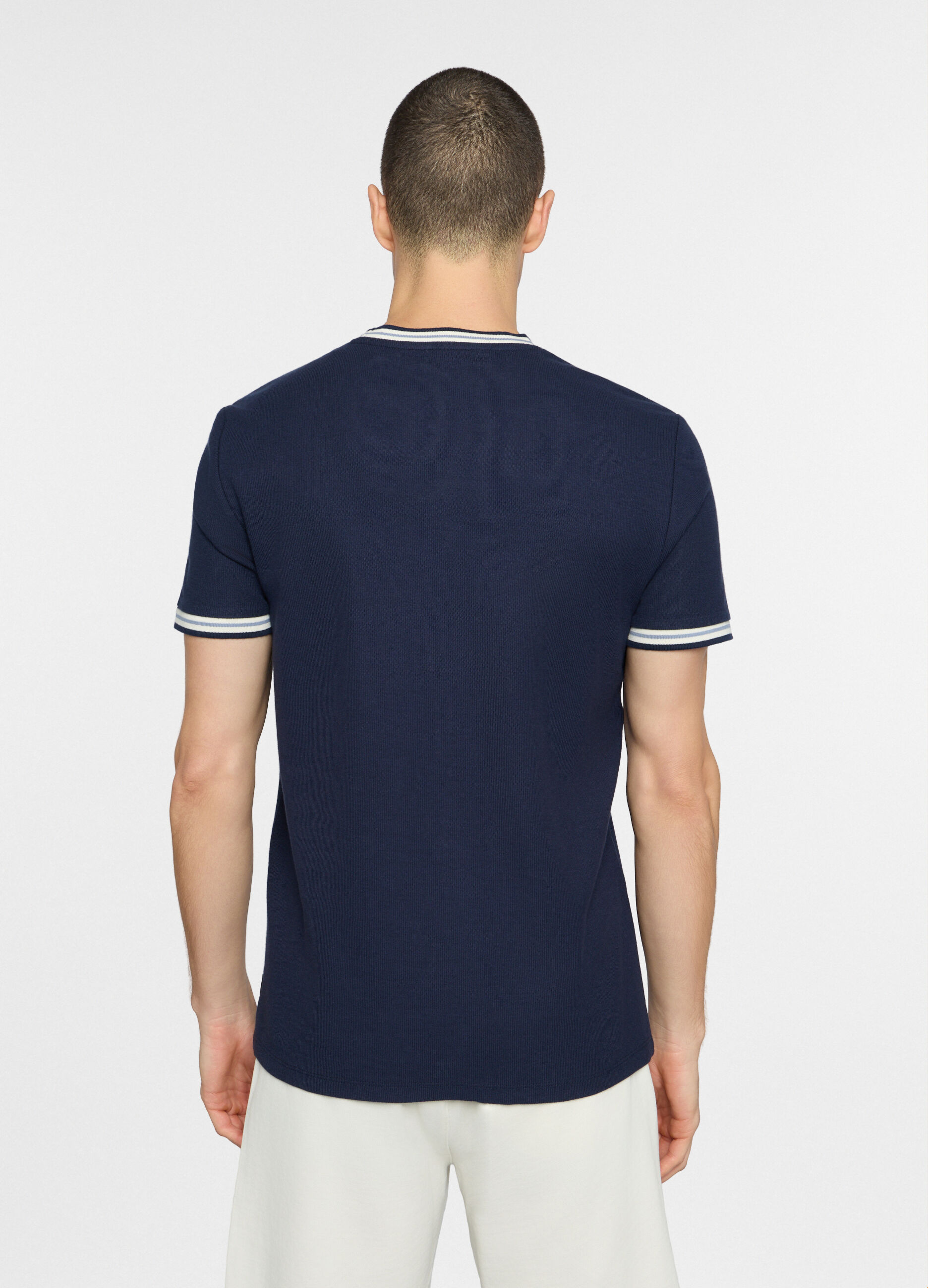 T-shirt girocollo in maglia uomo_1