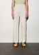 Pantaloni straight fit misto lino donna_1