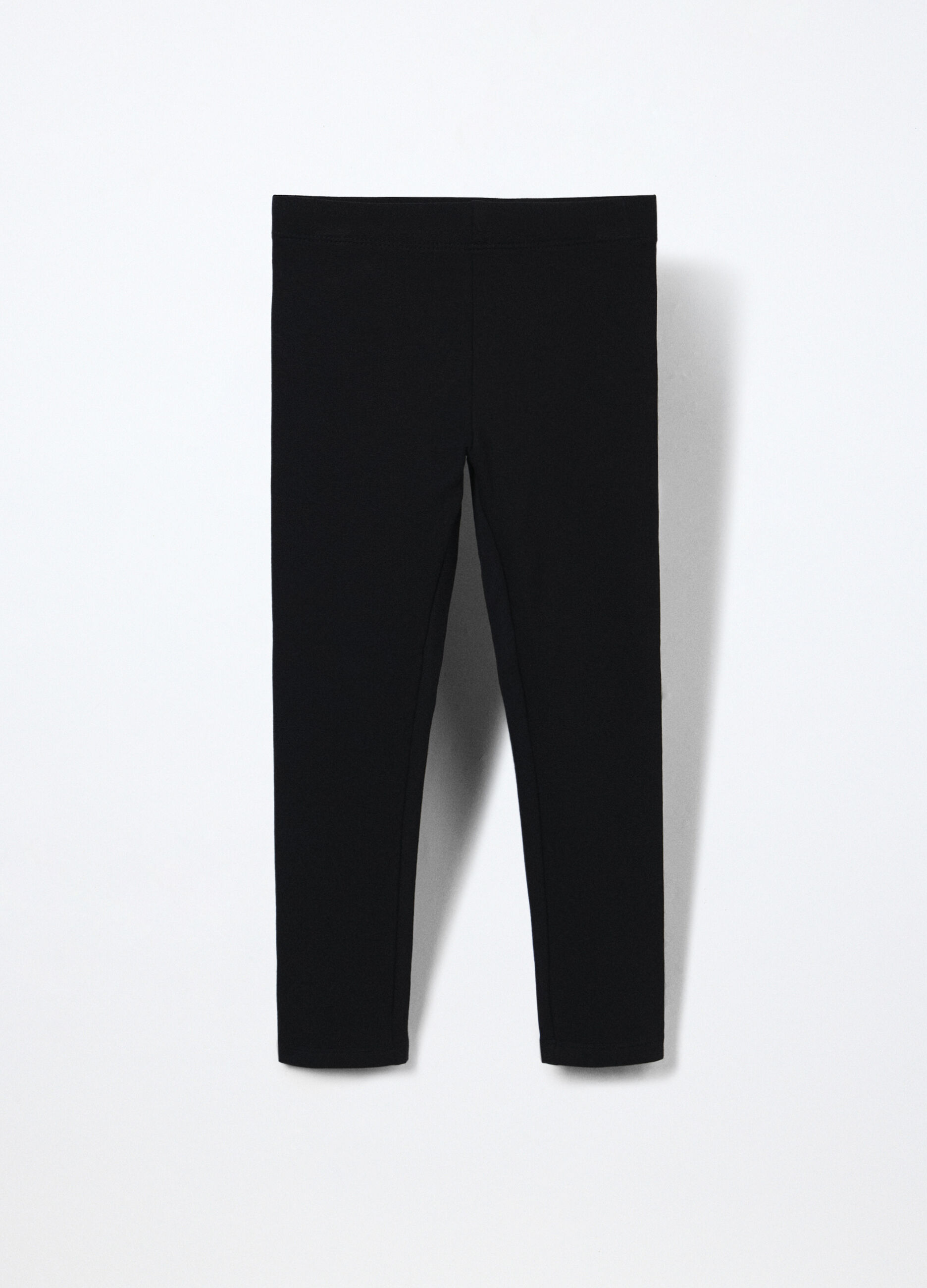 Leggings in french terry di cotone stretch bambina_0