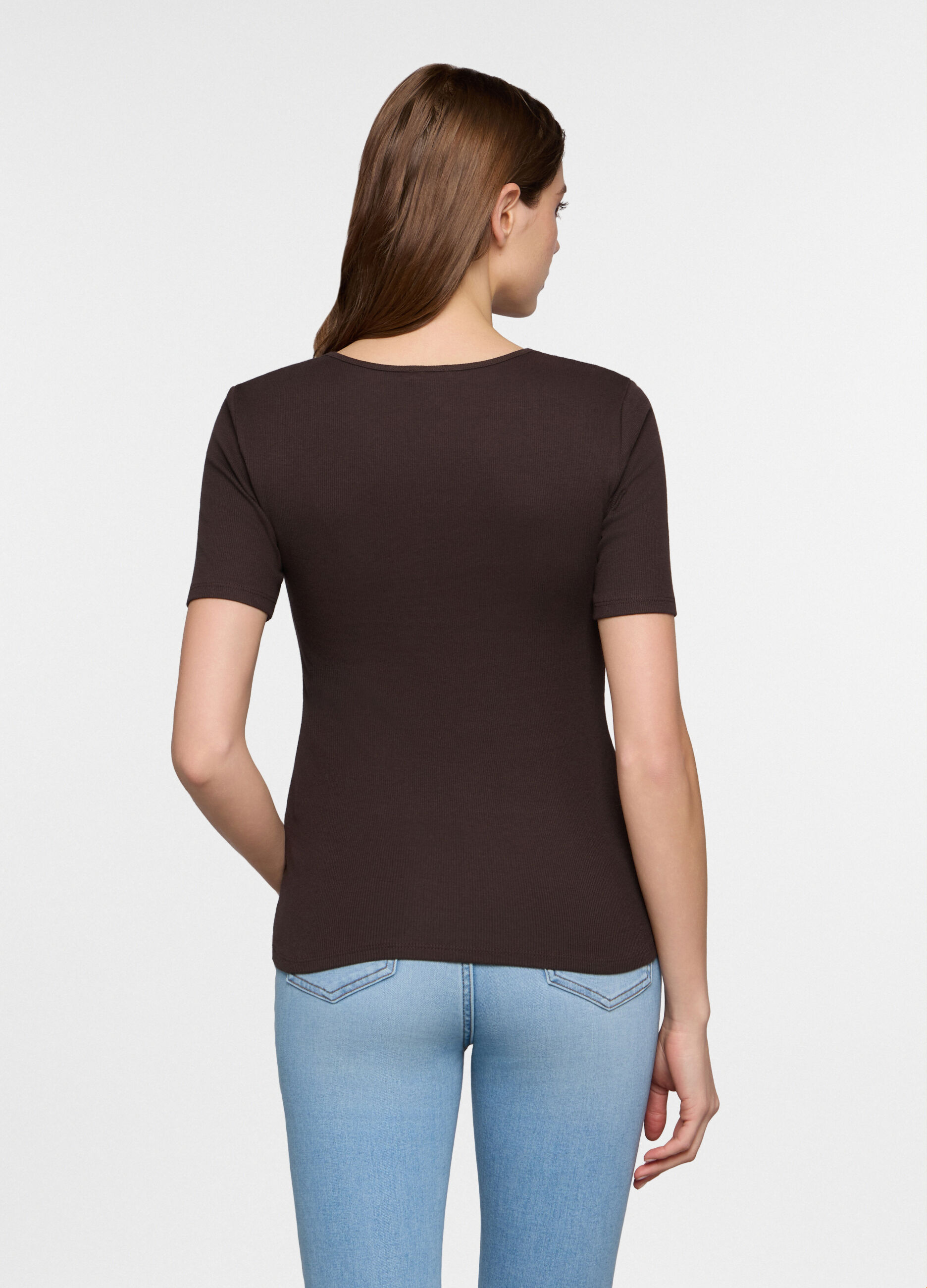 T-shirt girocollo fitted donna _1