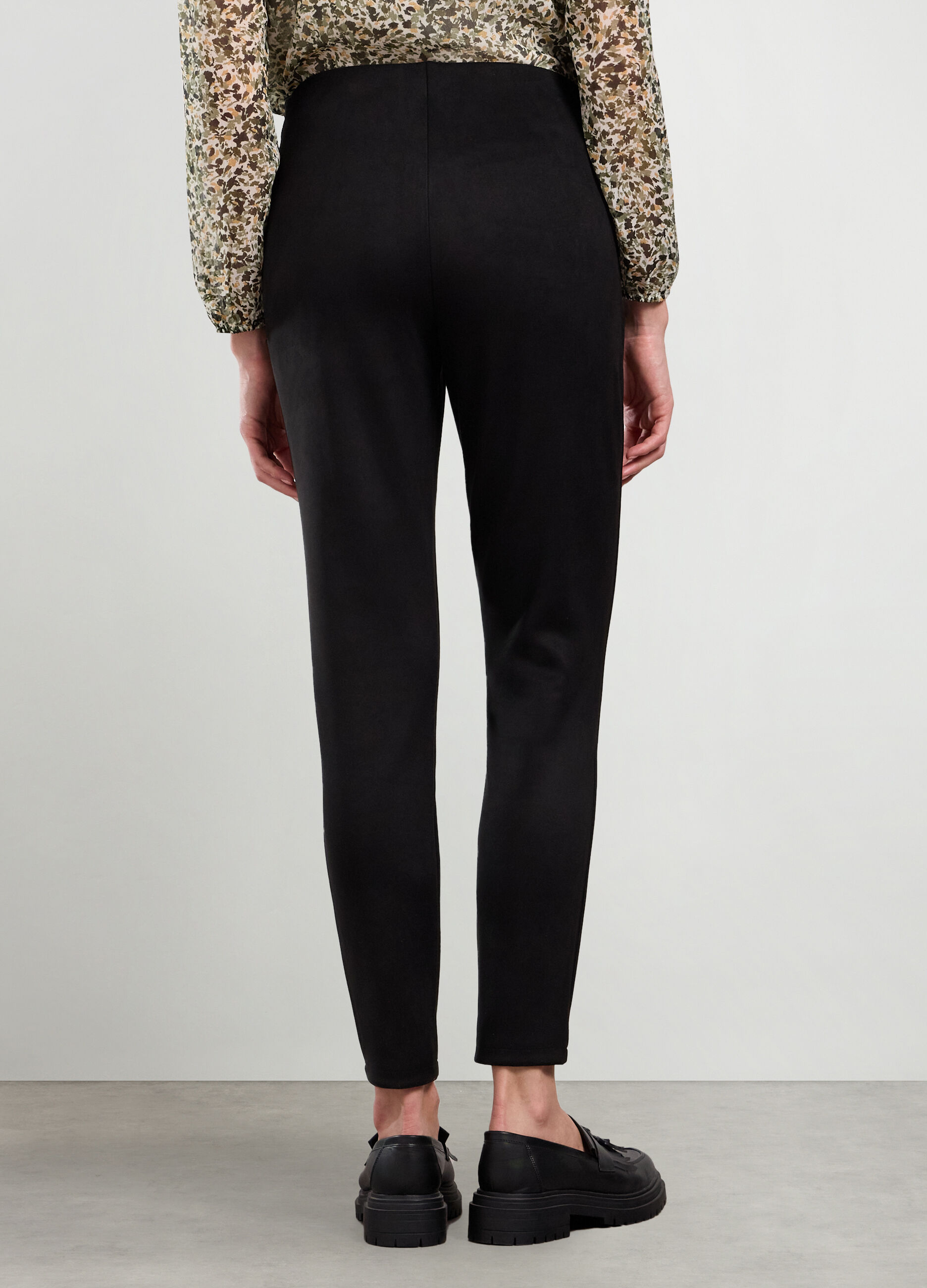 Leggings effetto scamosciato donna_1