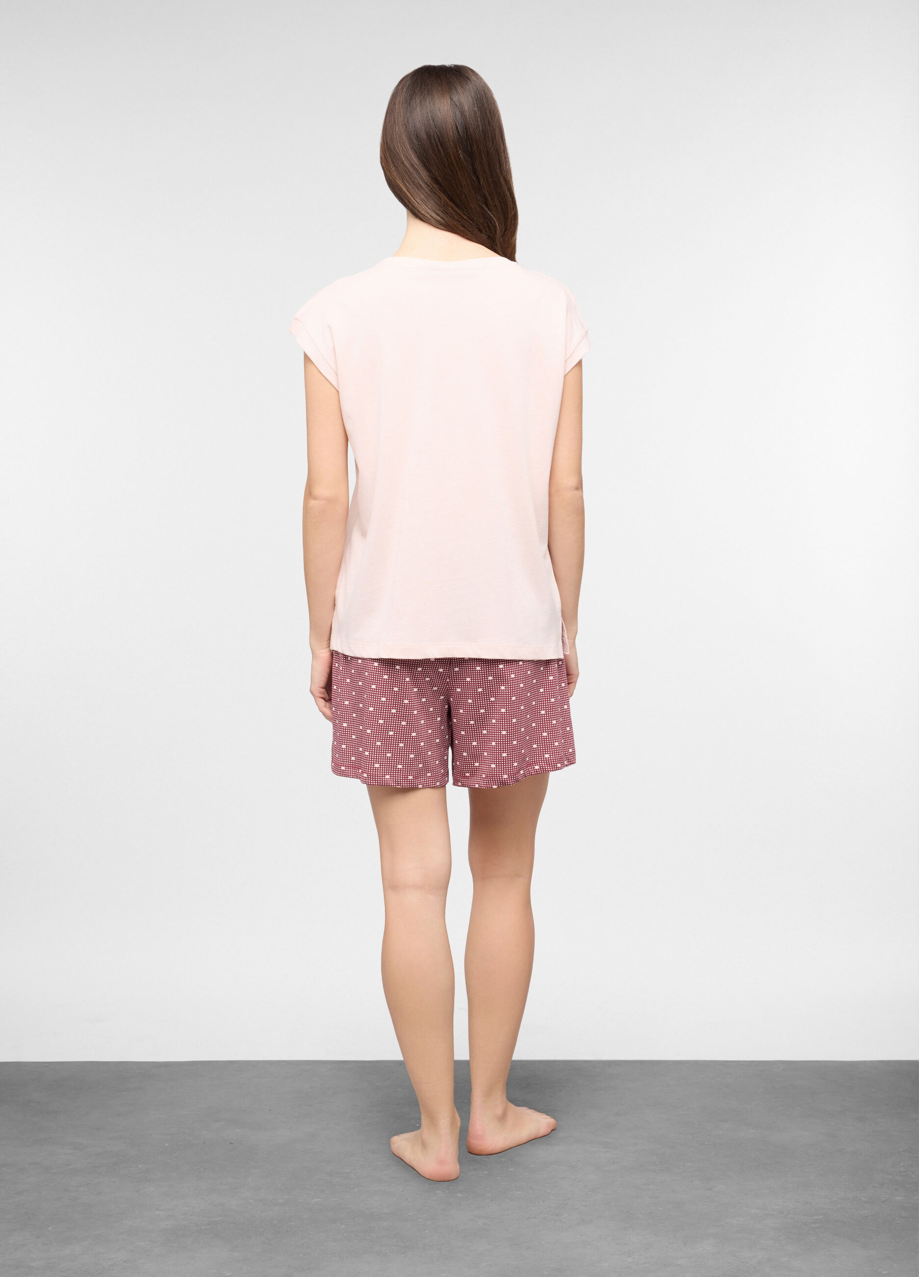 Set pigiama corto in puro cotone donna_1