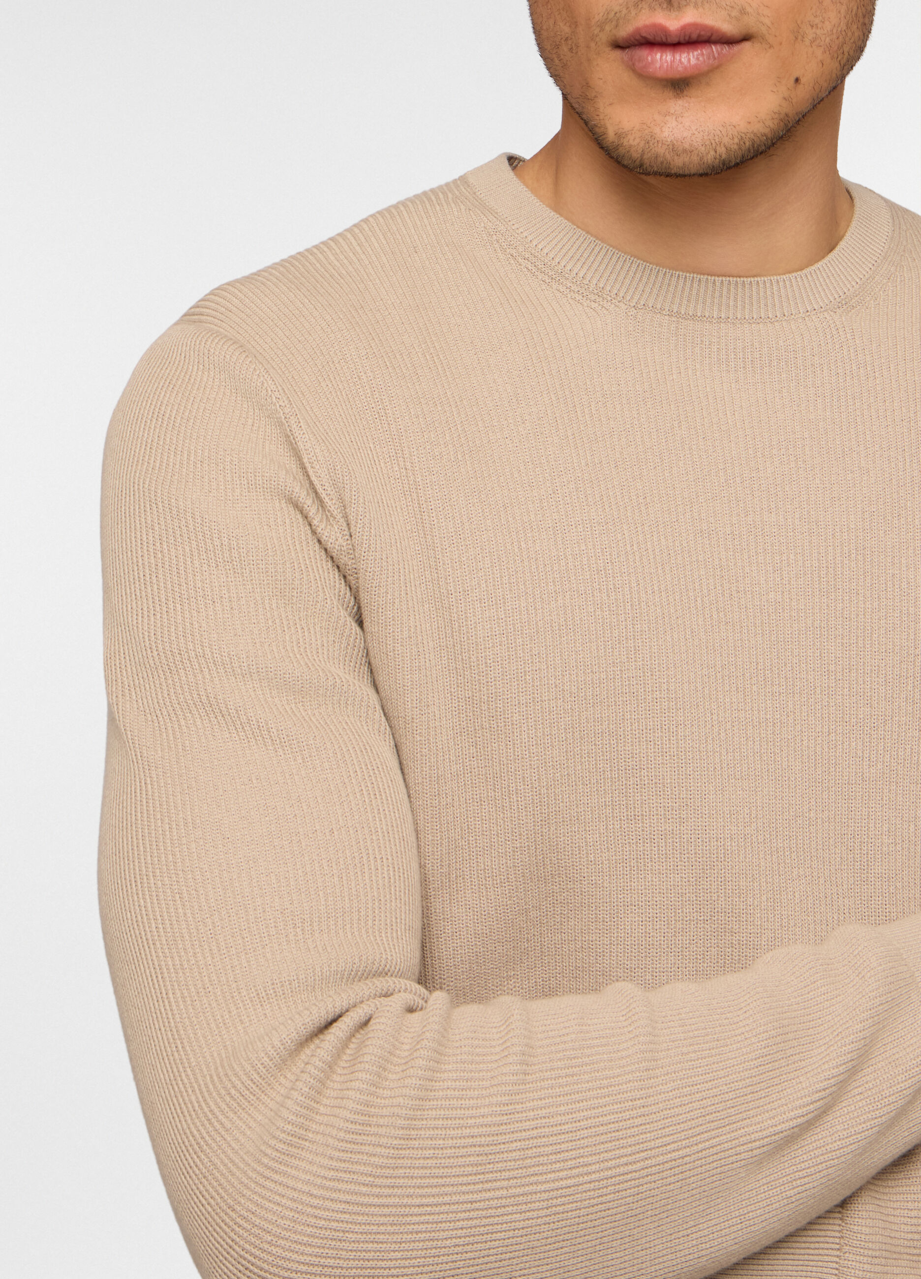 Maglione girocollo a mezza costa inglese uomo_2