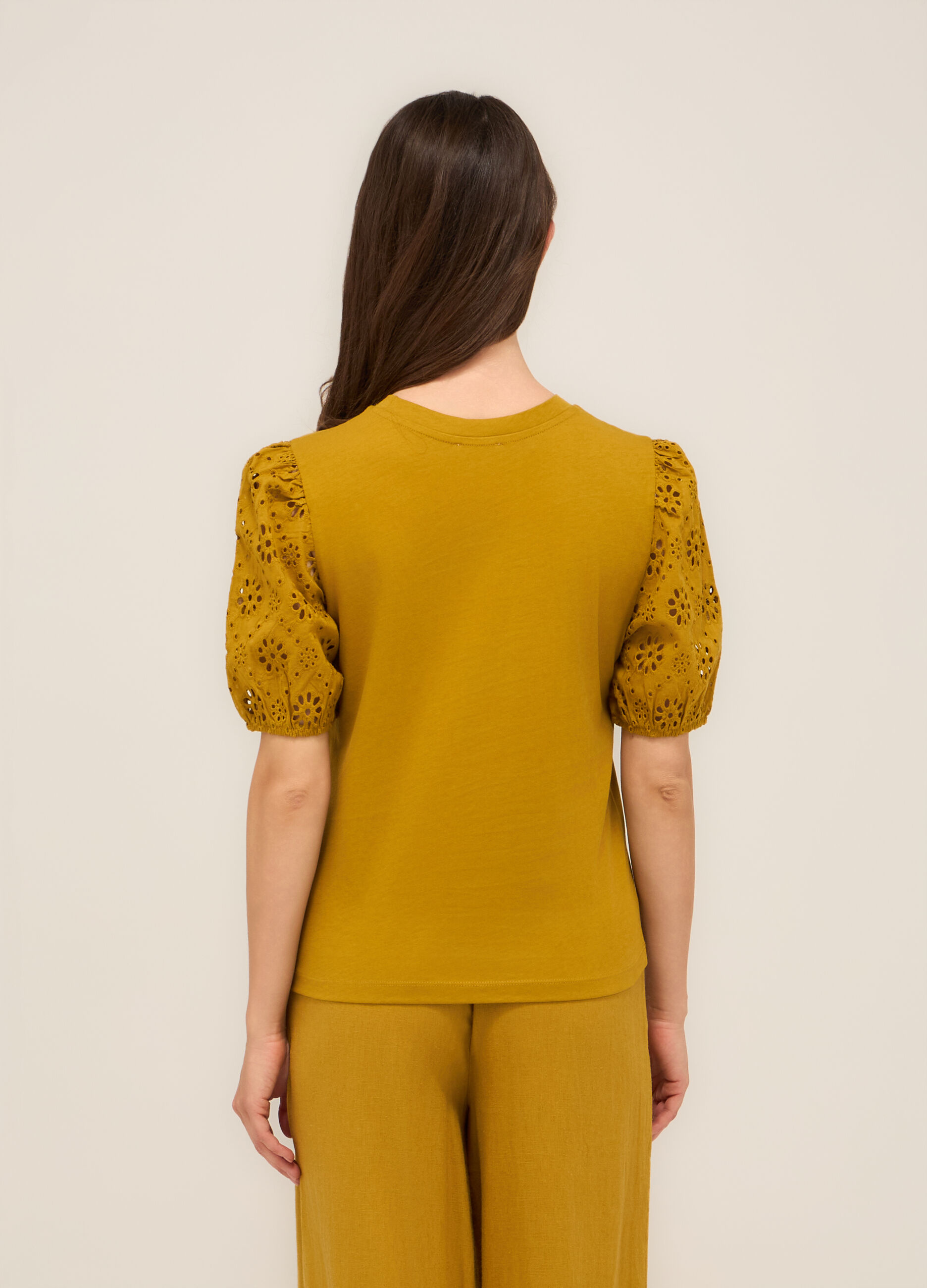 T-shirt in jersey di puro cotone donna_1