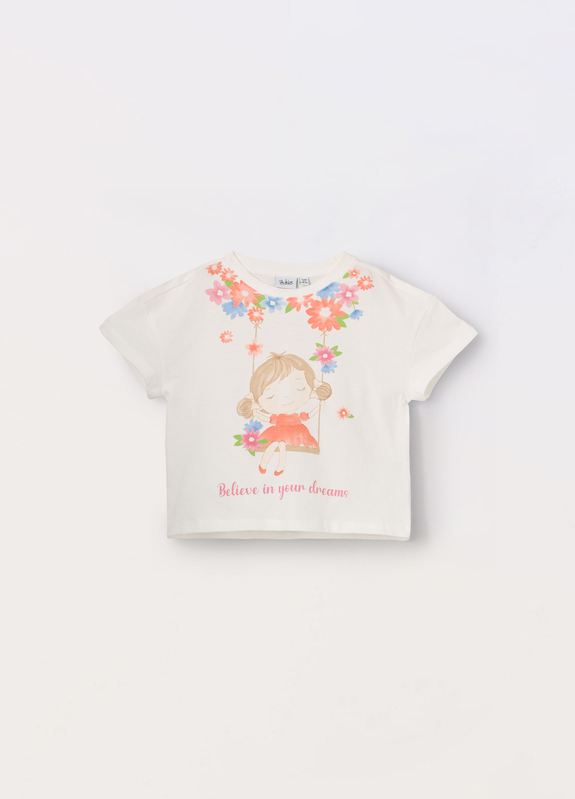 T-shirt in jersey di puro cotone neonata_0