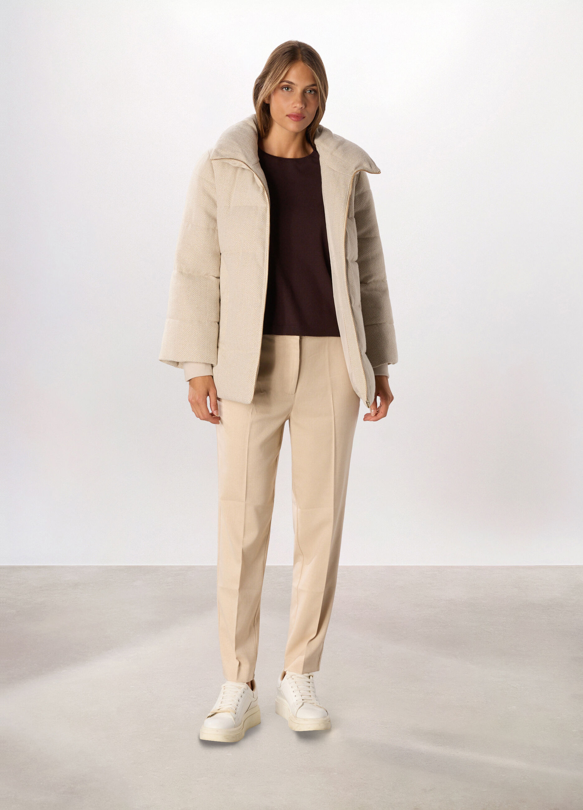 Giubbino imbottito jacquard donna_0