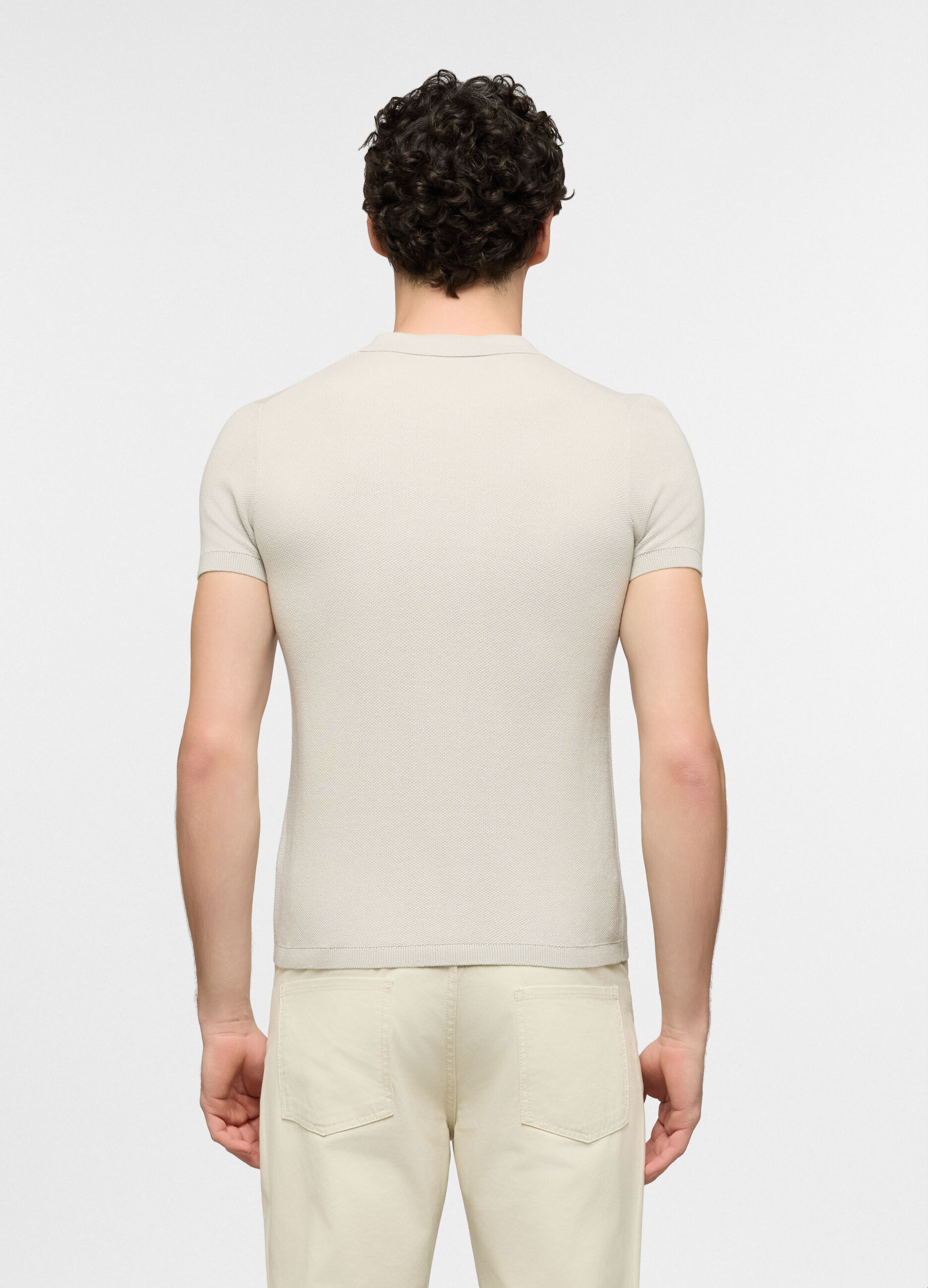 Polo a maniche corte in piquet uomo_1