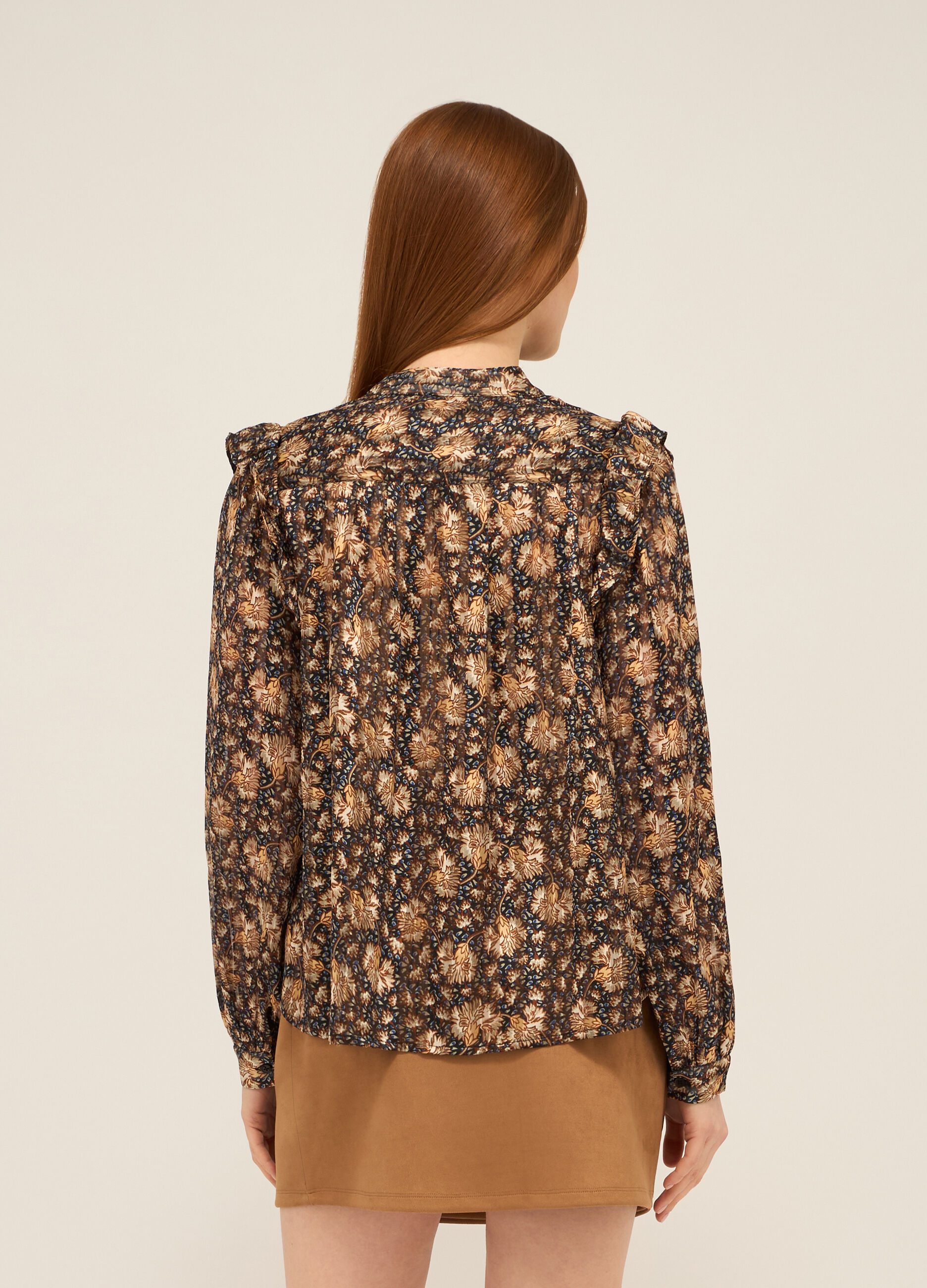 Camicia con colletto alla coreana donna_1