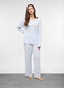Set pigiama lungo in misto cotone stretch donna_0