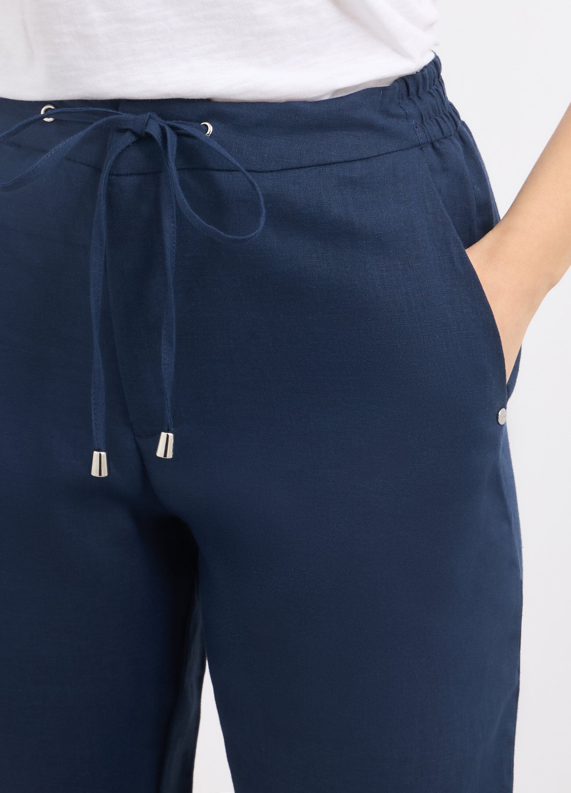 Pantaloni in puro lino donna