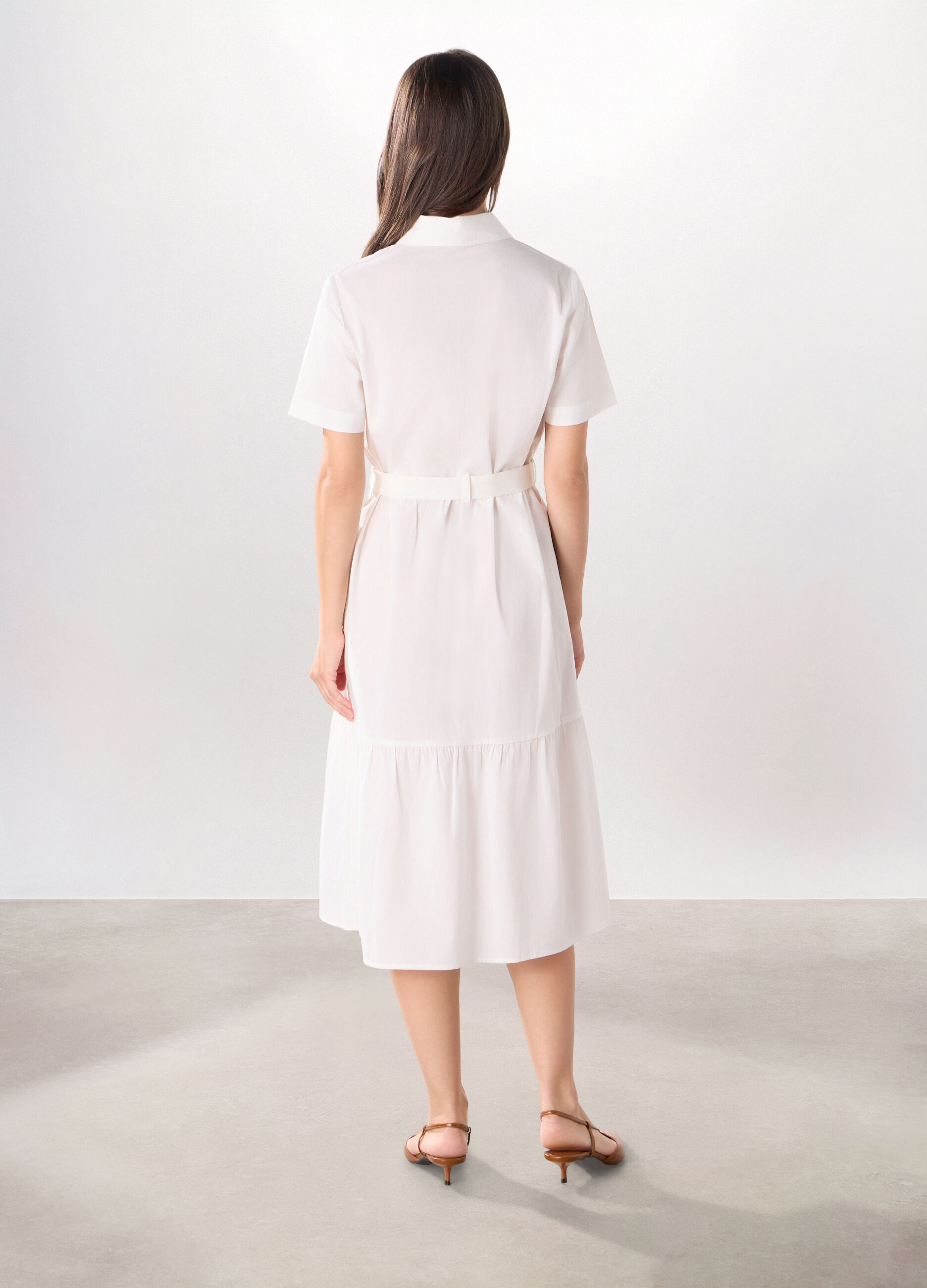 Abito lungo misto cotone donna_1