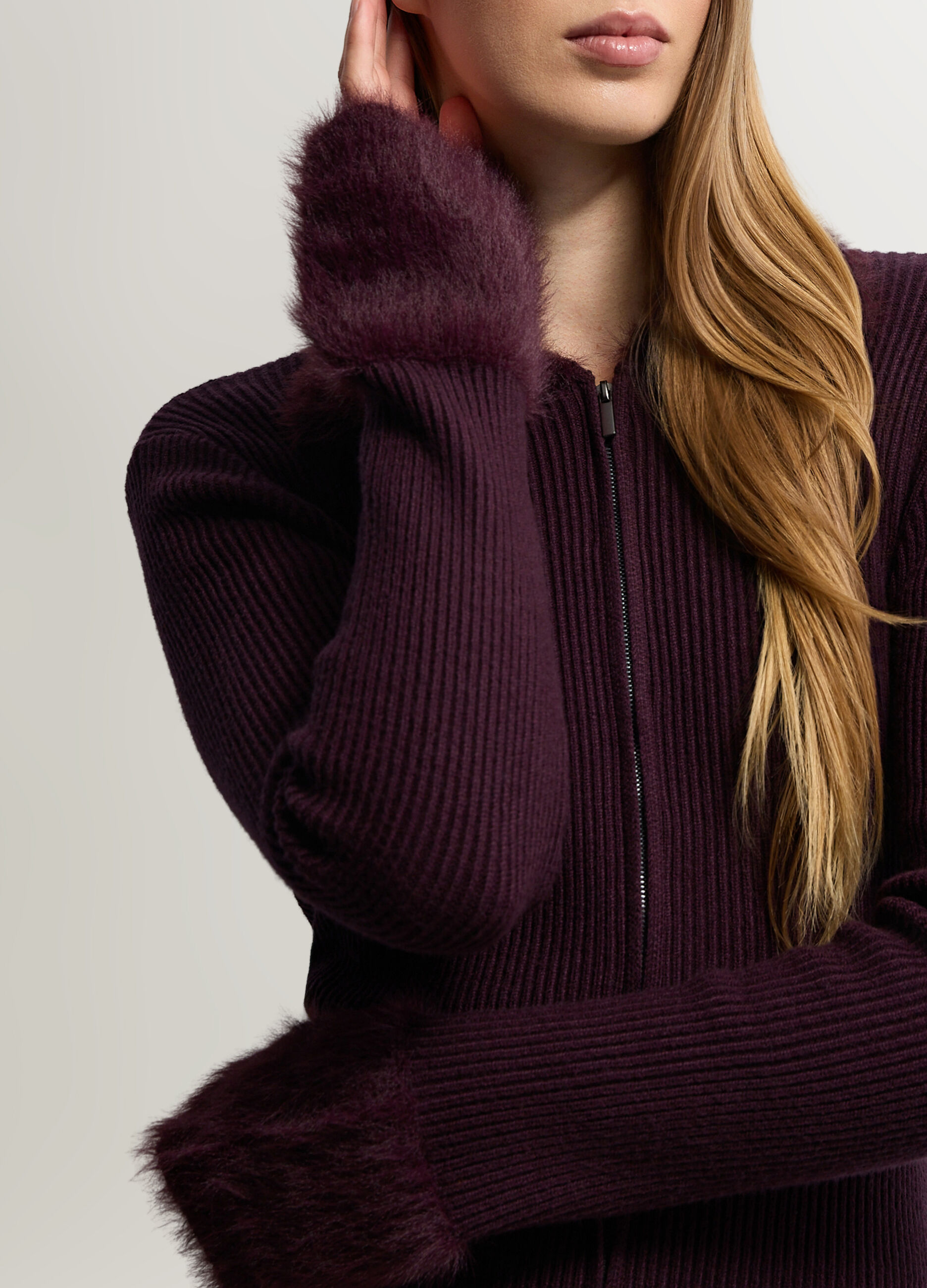 Cardigan full zip in costina donna_2