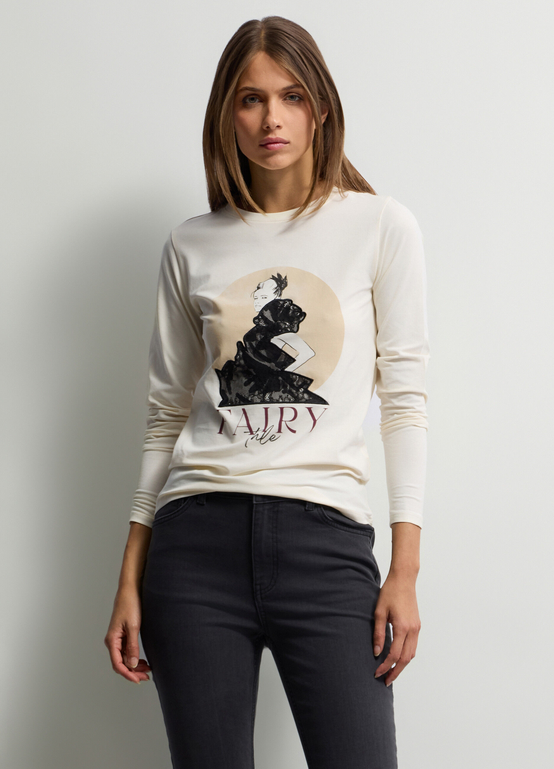 T-shirt girocollo stretch donna_0