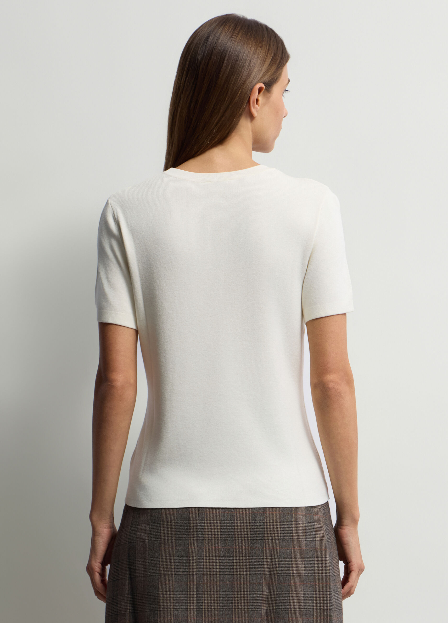 Maglia girocollo in costina donna_1