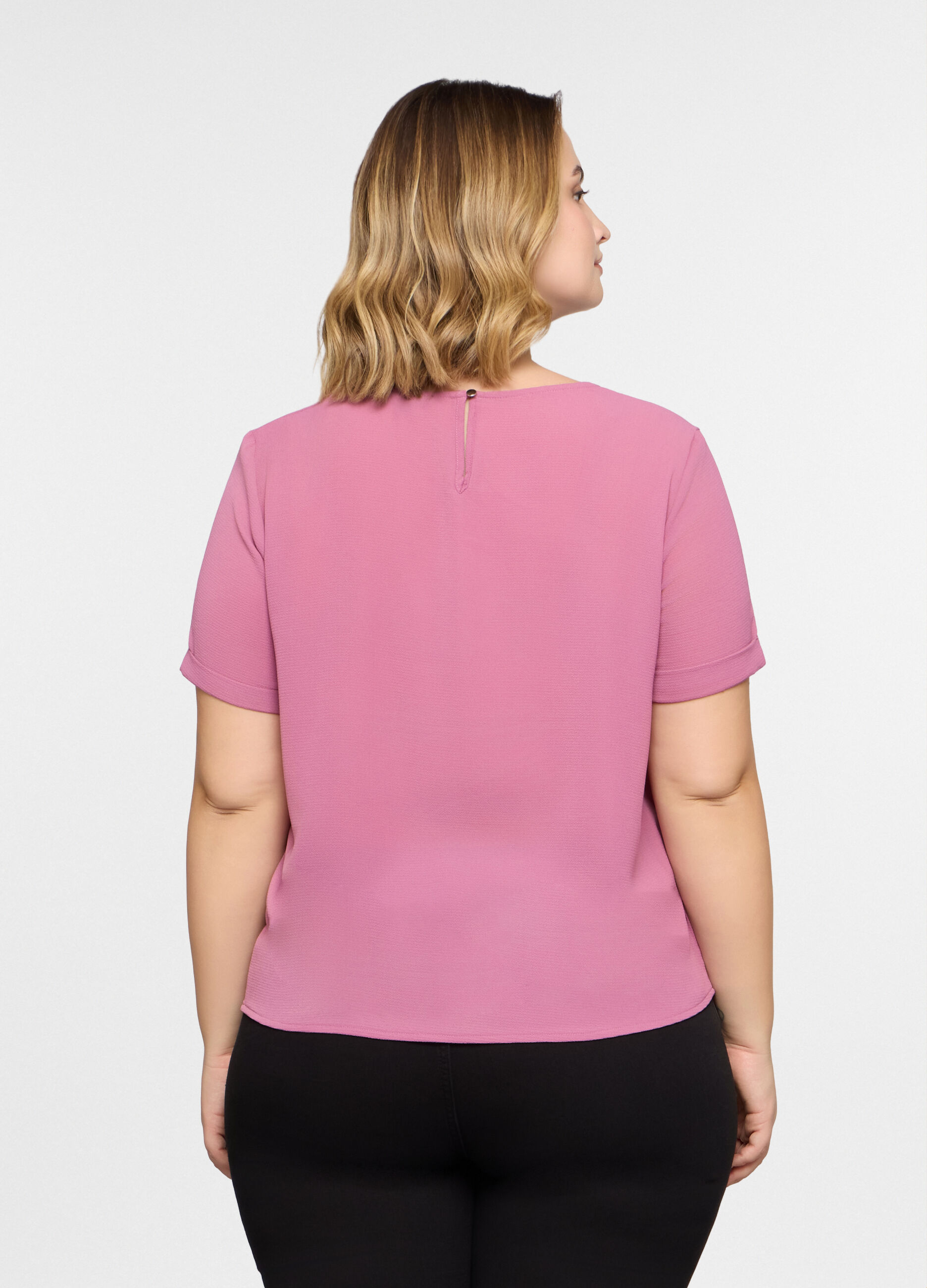 T-shirt girocollo stretch donna curvy_1