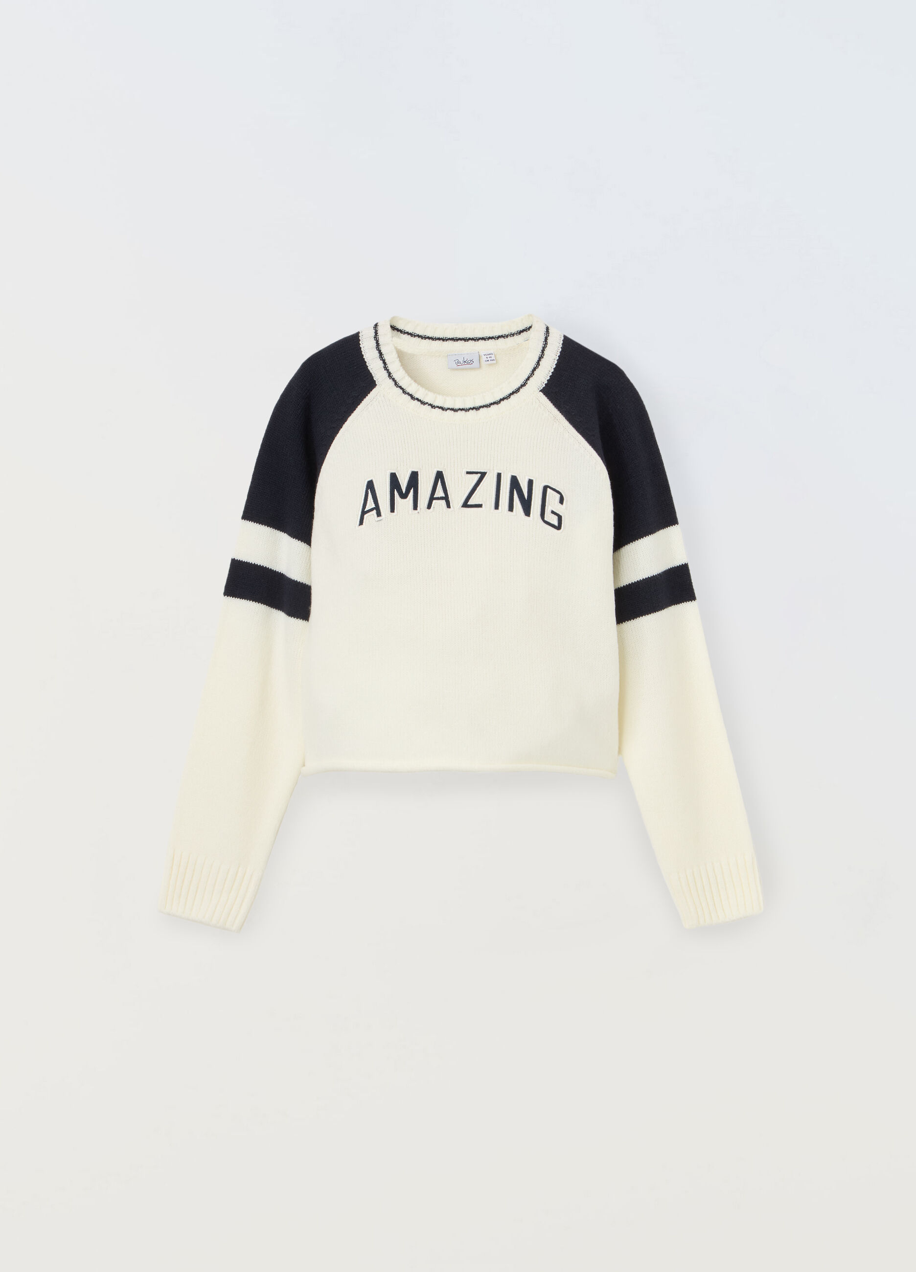 Girocollo tricot con patch applicate ragazza_0
