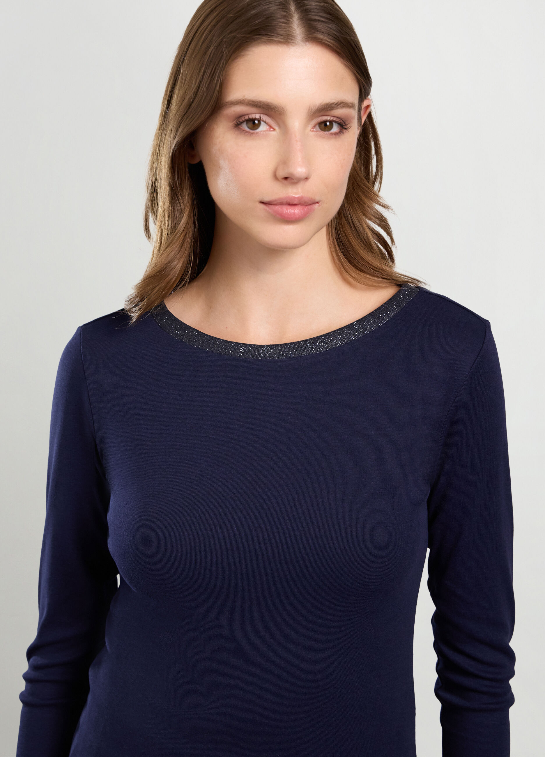 T-shirt in misto cotone donna_2