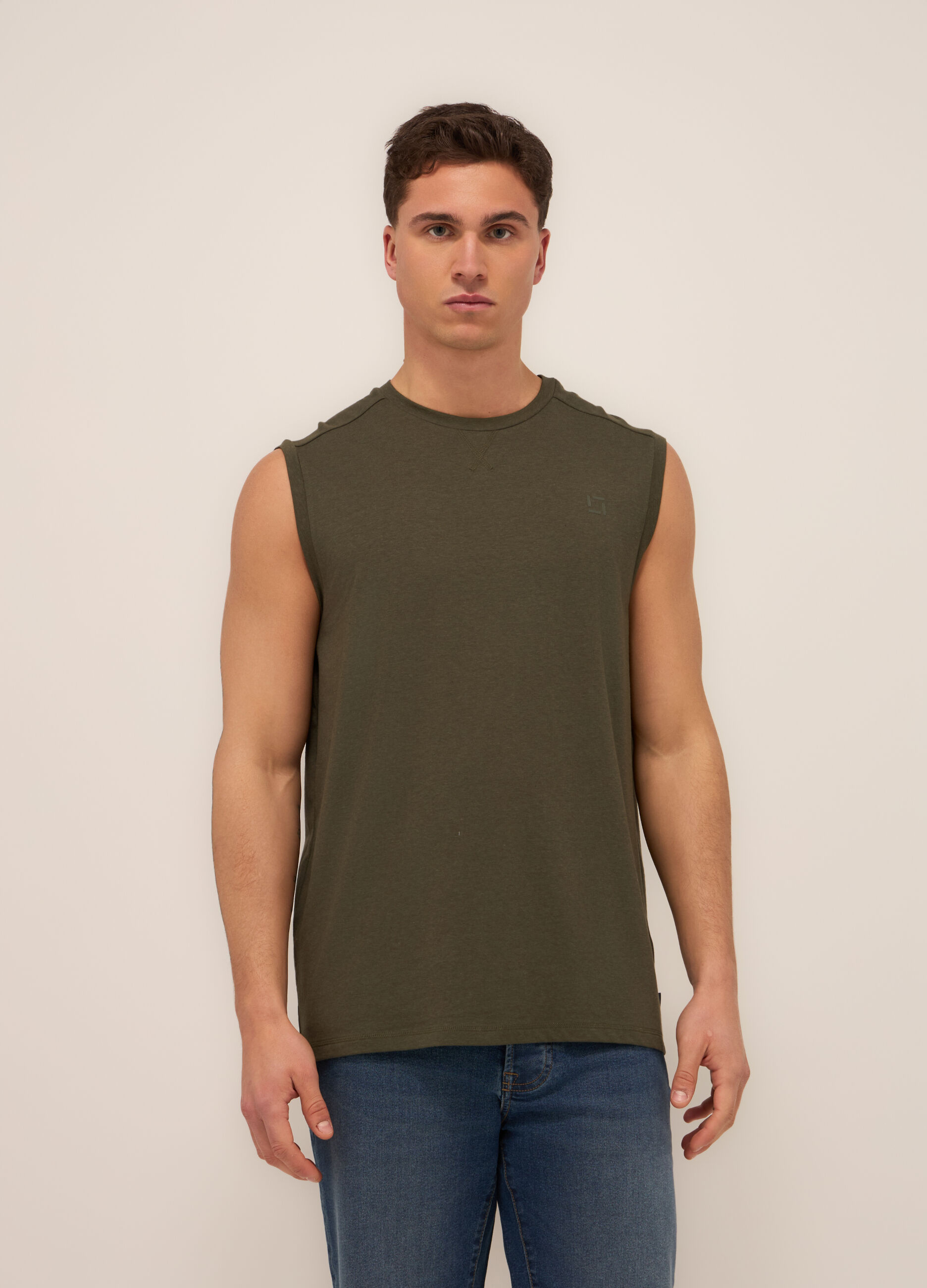 Canotta in cotone e modal stretch uomo