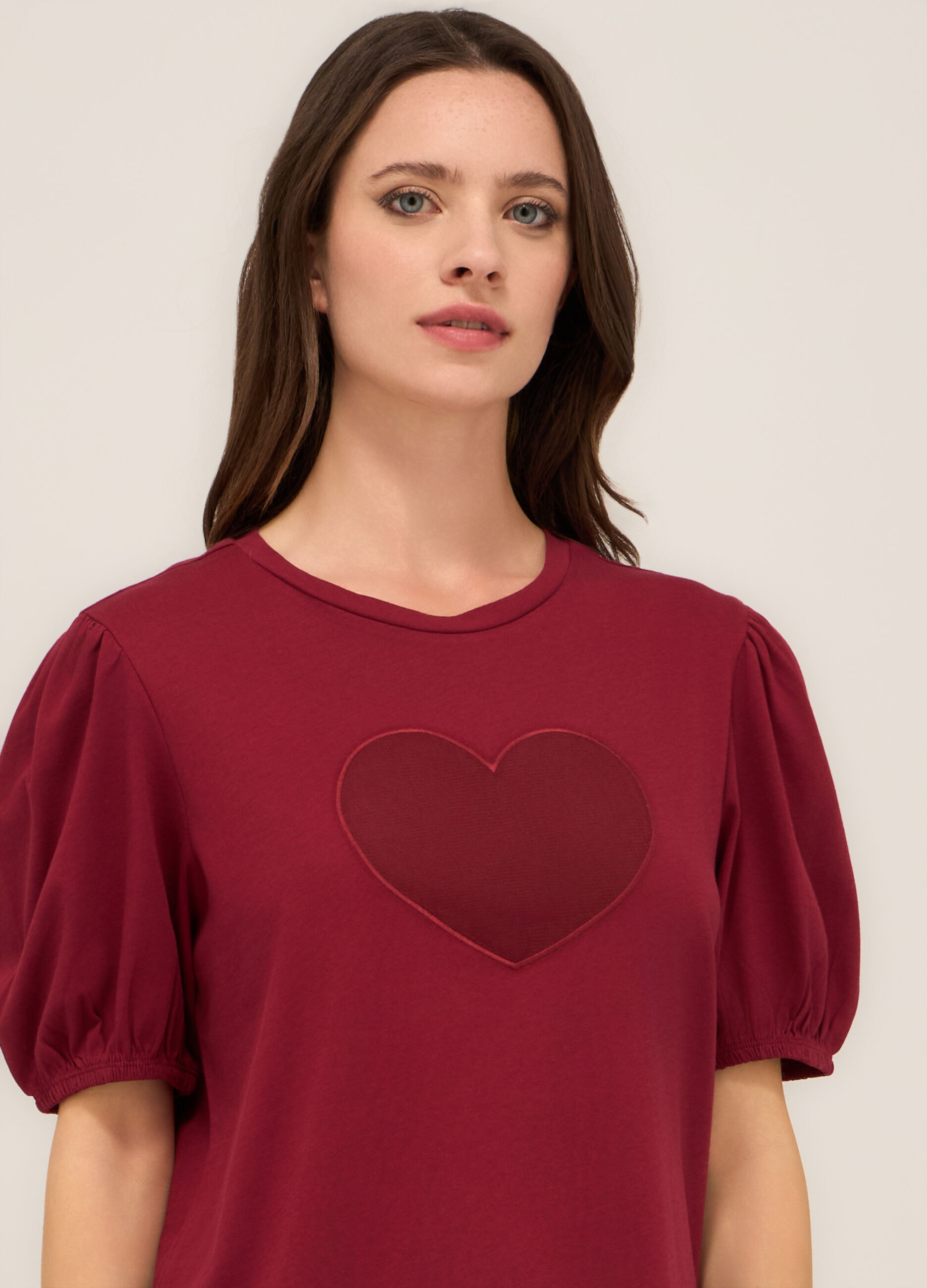 T-shirt in jersey di puro cotone donna_2