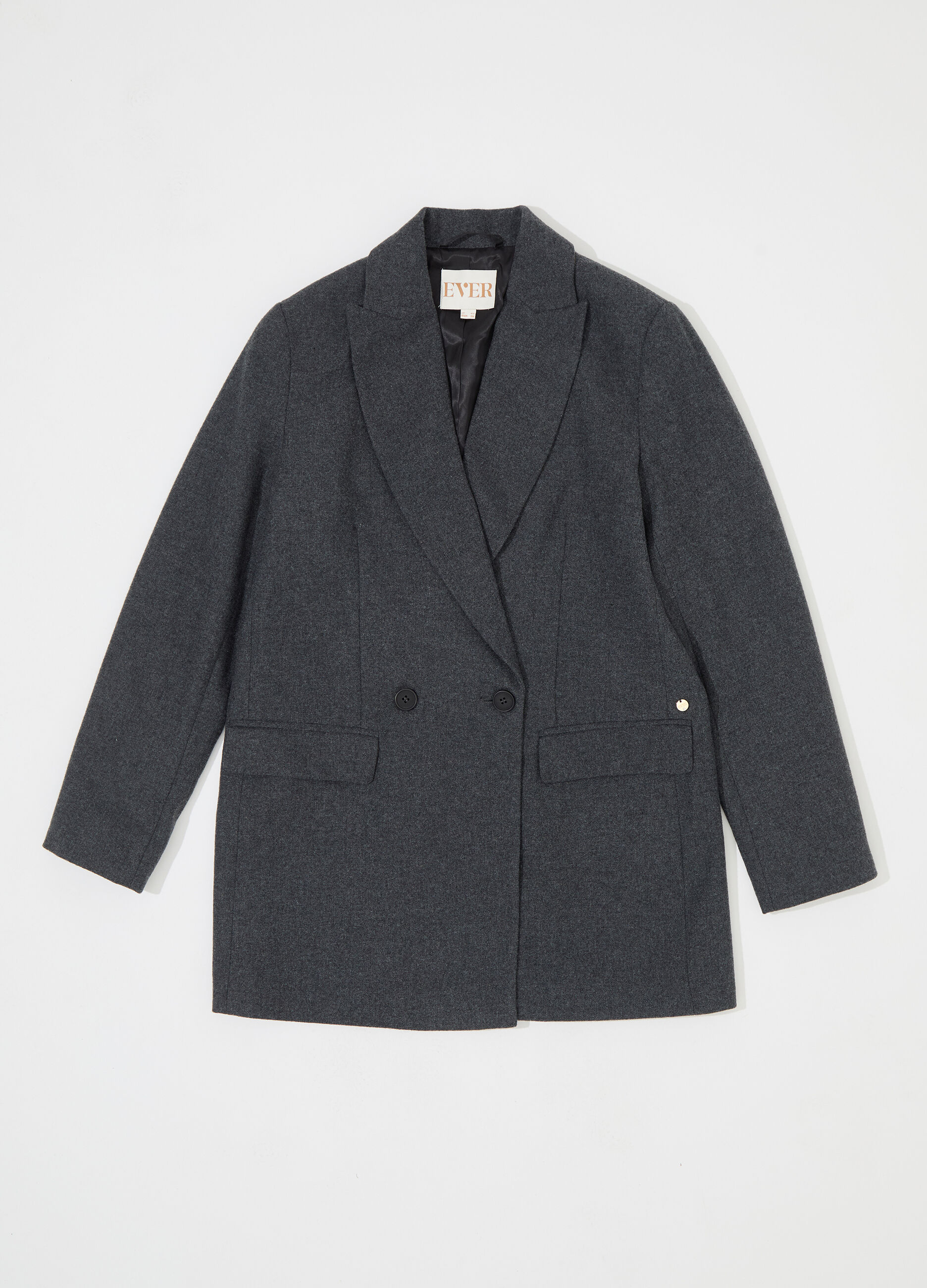 Blazer doppiopetto in misto lana donna_4