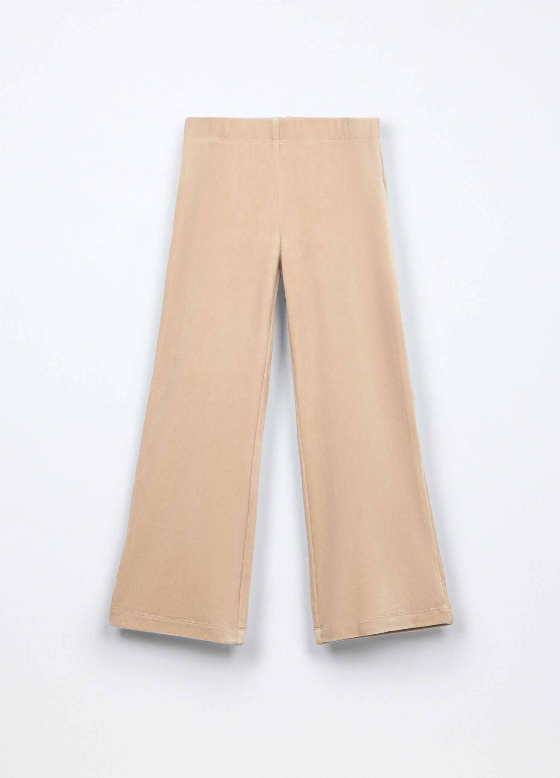 Pantaloni wide leg velours bambina_0